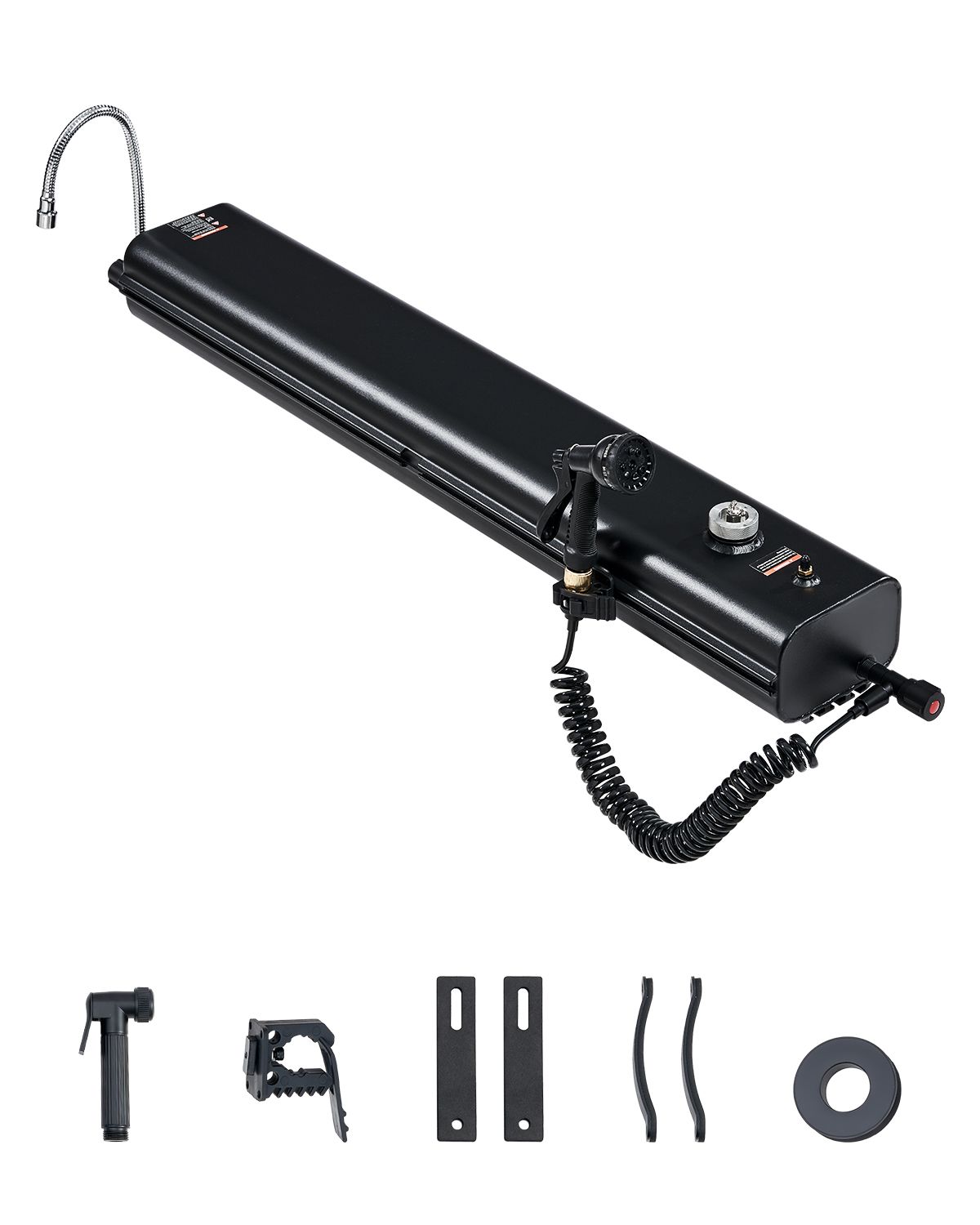 Wassertank Für Dachgepäckträger, 17 L, Vielseitig Mit 2 Spritzschutzblechen Und T-nuten, Aluminium Mit Hohem Fassungsvermögen Und Druckanschluss, Für Dachboxen, Dachträger Und Bügel.