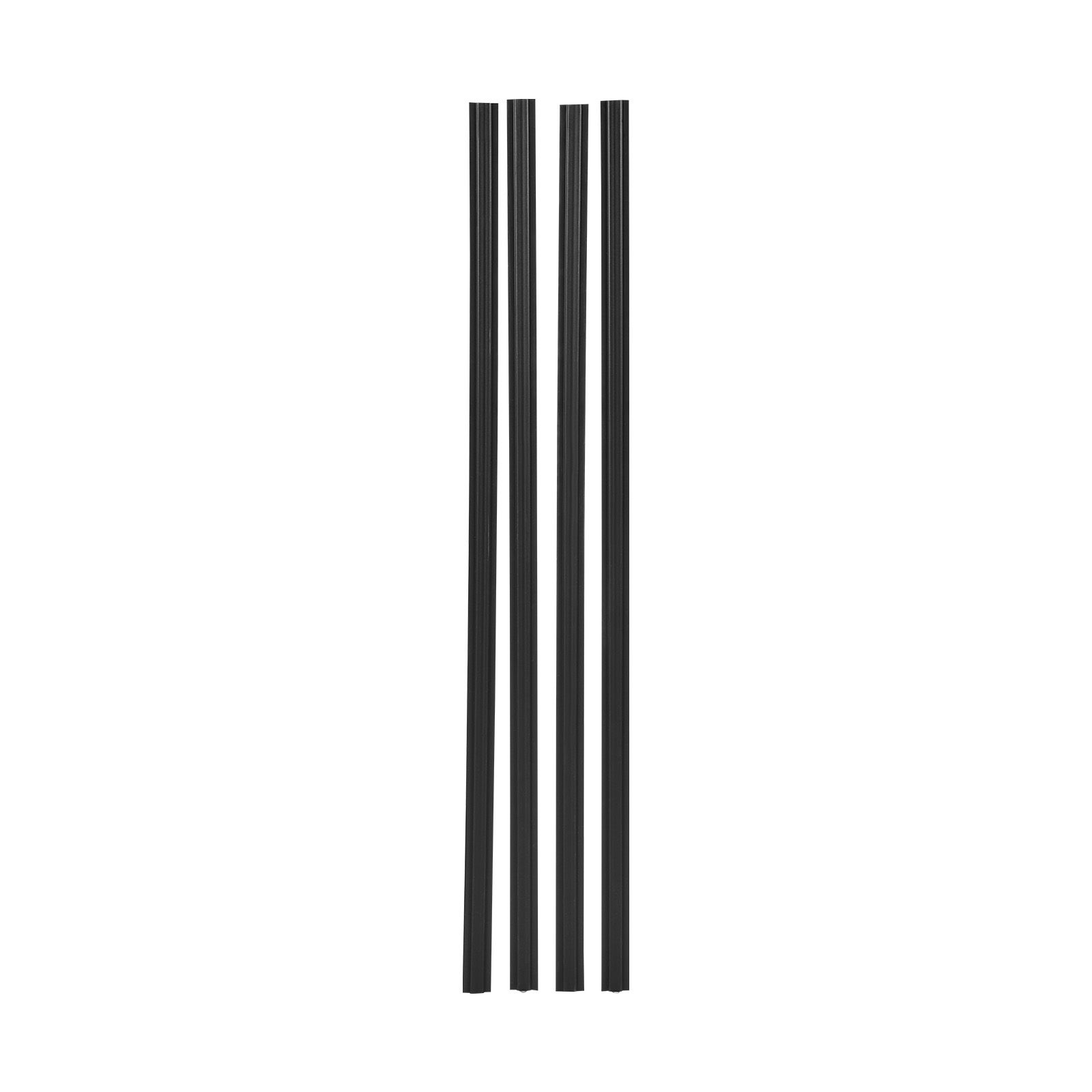 Bodenverriegelungs-zaunlatte, Doppelwandig Mit Lamellen, Hochdichtes Hdpe, Ideal Für 2,4 M Hohe Zäune, Garten Und Landwirtschaft (schwarz)