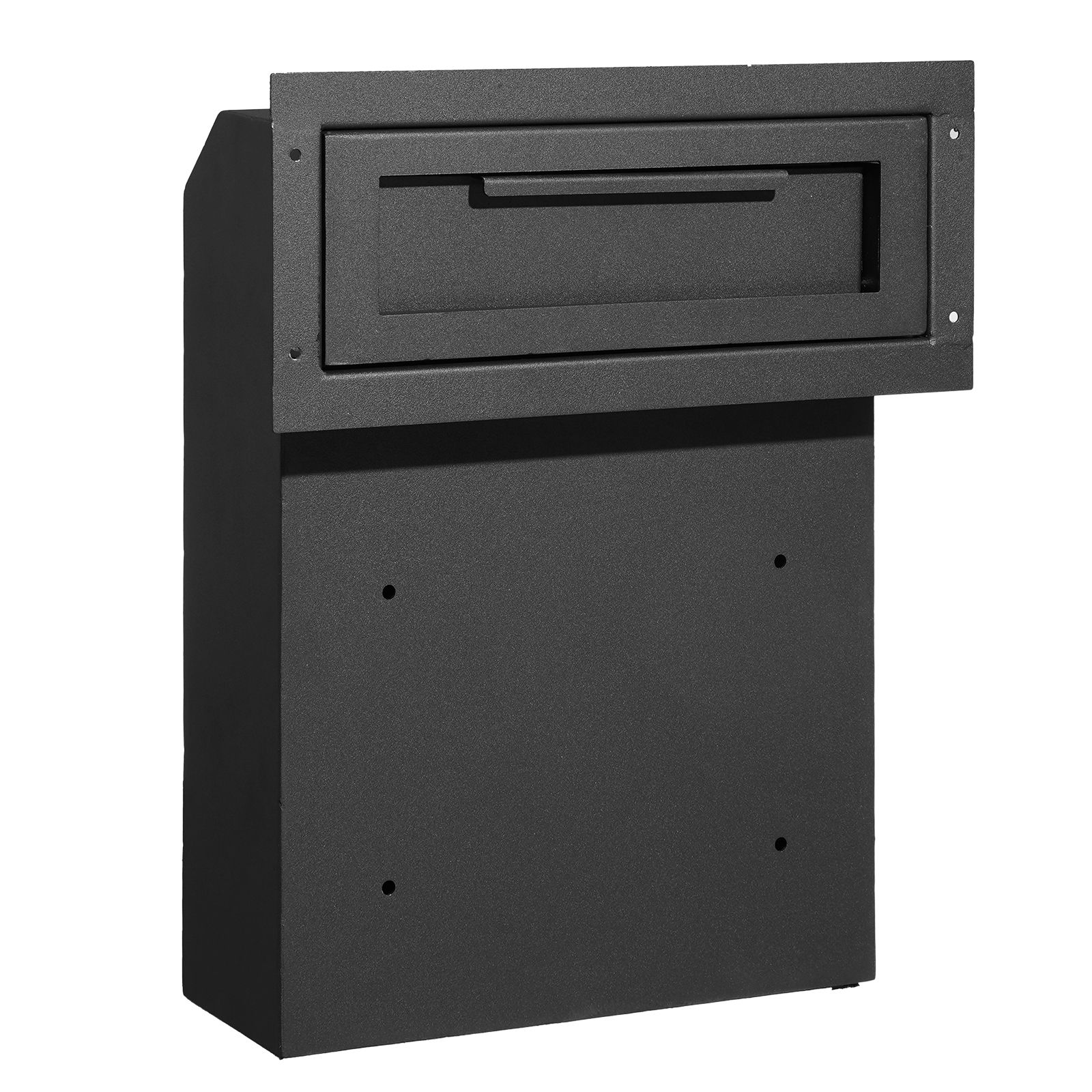 Schwarzer, Abschließbarer Briefkasten (30,5 X 15,2 X 40,6 Cm) Mit 4,6 Cm Großem Schloss Für Post Und Schlüssel
