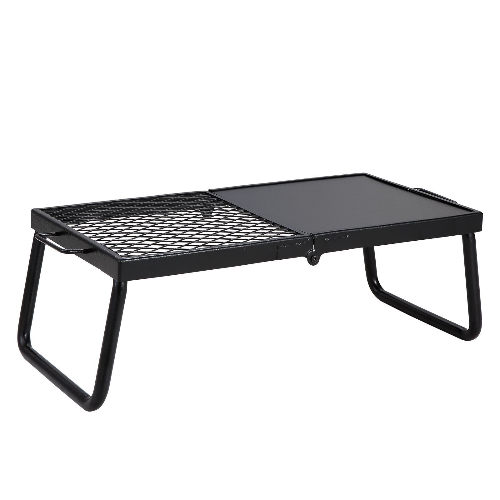 Zusammenklappbarer Campinggrill Aus Robustem Stahl, 57 Cm, Mit Beinen Und Tragetasche, Für Das Kochen Am Lagerfeuer Im Freien