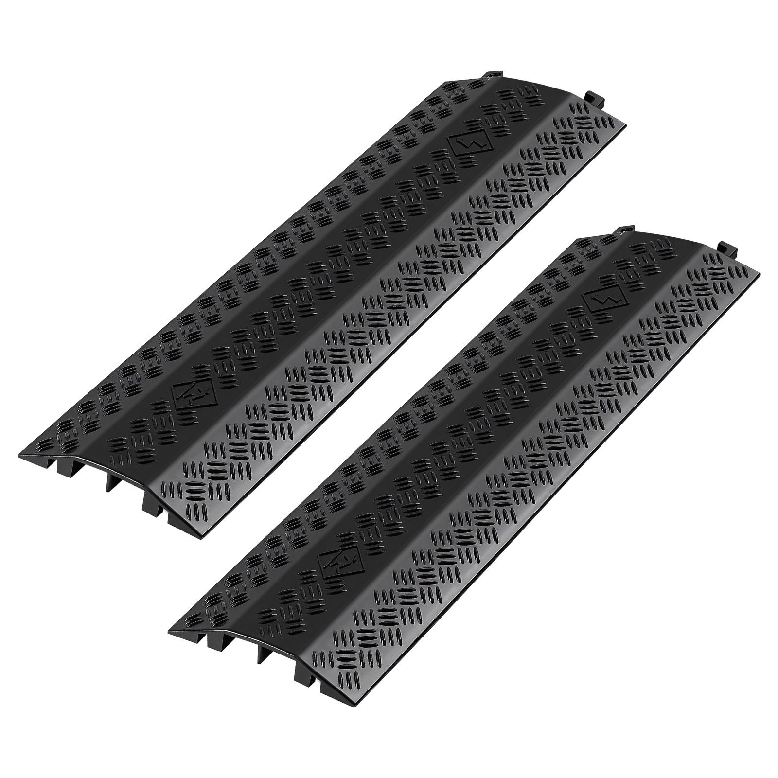 Hochleistungs-bodenkabelschutz, Tragfähigkeit 7.938 Kg/achse, Für Stark Frequentierte Bereiche (innenräume, Büros, Lagerhallen), 2er-set.