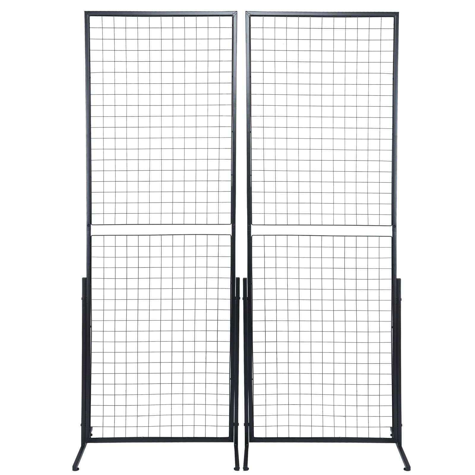 Gitterwandpaneel 61x170,7 Cm – Doppelseitiger Displayturm Mit T-fuß, 2 Paneele, Für Stände Und Geschäfte, Inklusive Zusätzlicher Clips Und Haken.