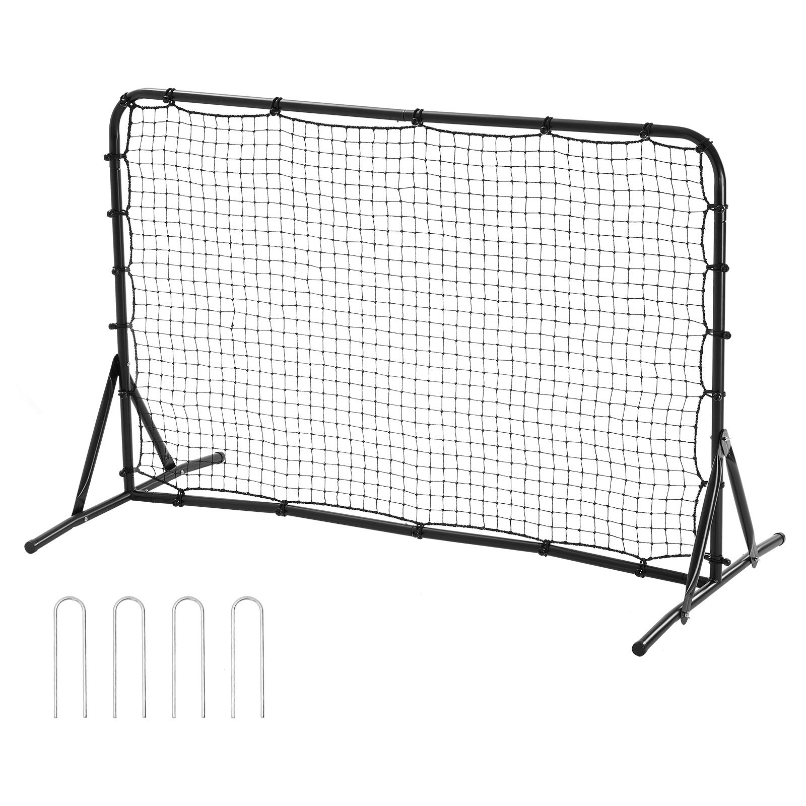 6x4ft Fußball-rebound-netz, Doppelseitiges Trainingsgerät Aus Eisen, Einfache Montage, Perfekt Für Den Garten, Individuelles Passen Und Fangen.