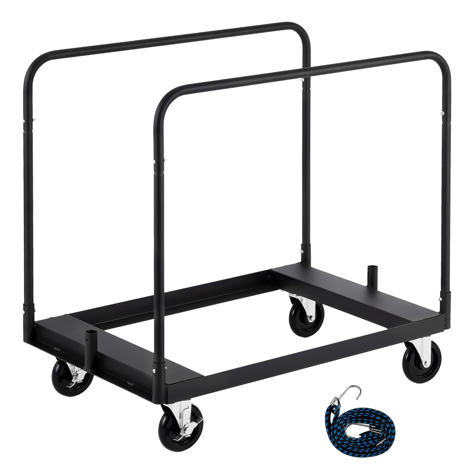 Placo Transportwagen, 816 Kg Tragkraft, Stahl Mit 12,5 Mm Lenkrollen, Seitenrampen Und Gurt, Für Werkstatt, Lagerhalle, Garage
