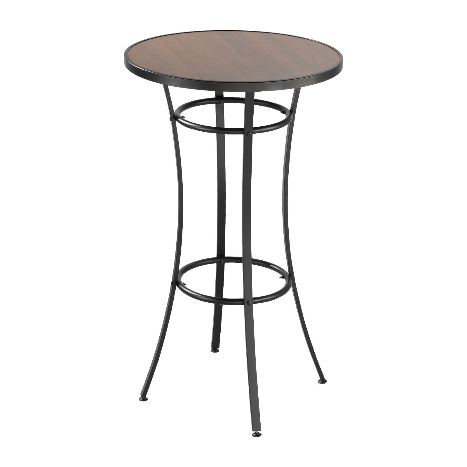 Runder Bartisch Für Den Außenbereich, 60 Cm Durchmesser, Tresenhöhe, Bistro-terrasse, Pflegeleichte Tischplatte, Robustes Metallgestell, Ideal Für Kleine Räume, Küche.