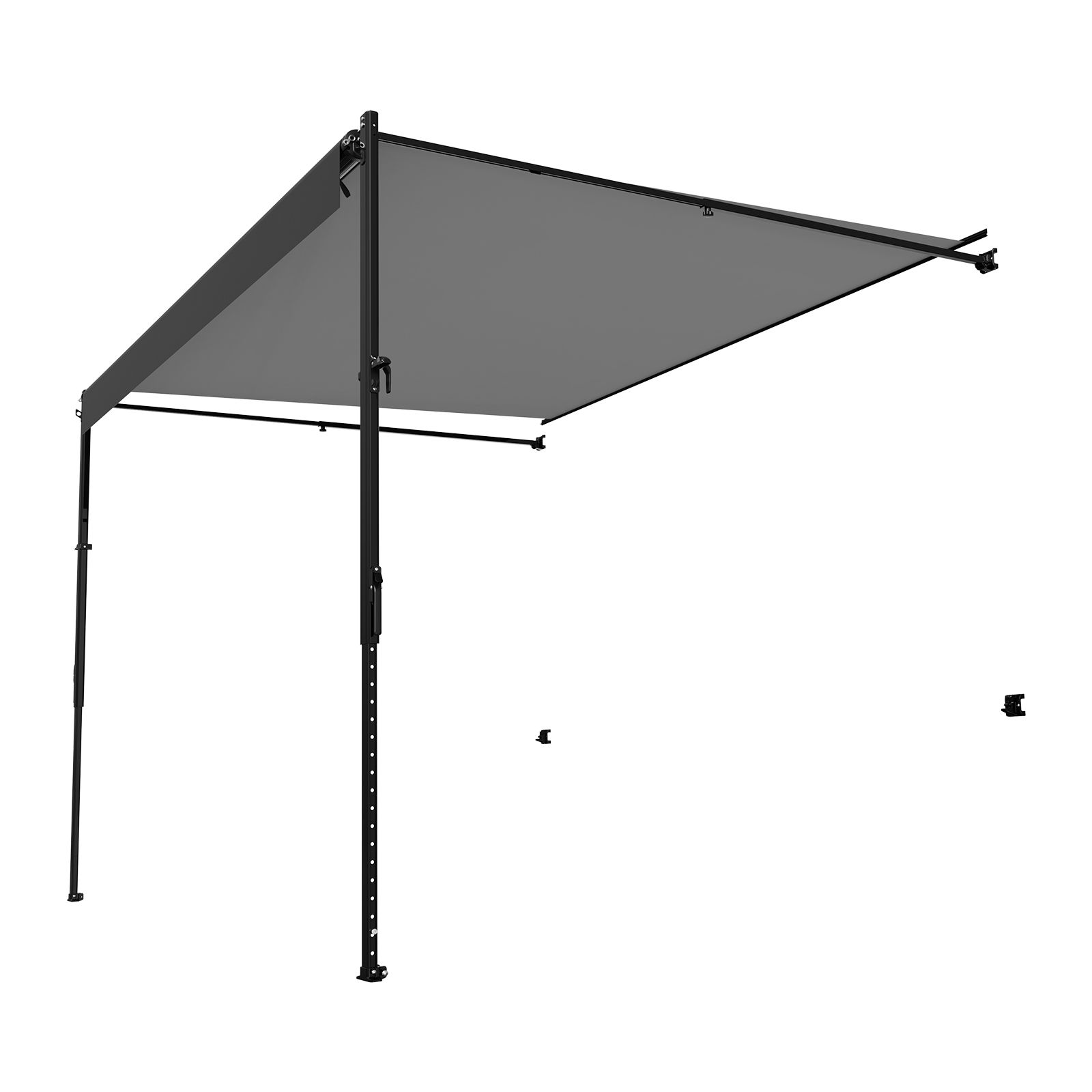 Komplette Manuelle Campervan-markise, 16 Fuß Einziehbar Mit Aluminiumrahmen, Für Die Meisten Freizeitfahrzeuge (schwarzer Farbverlauf).