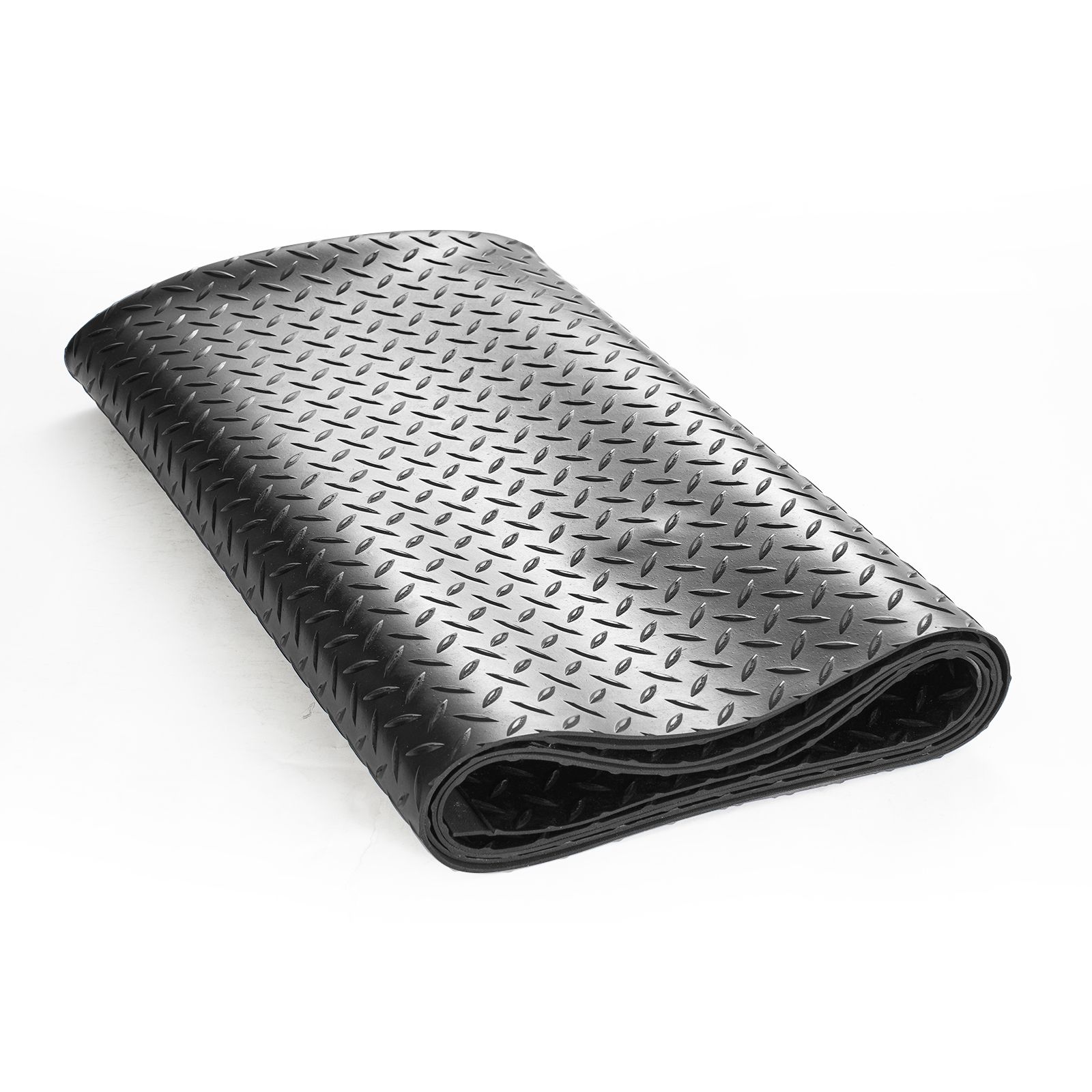 Riffelblech-gummibodenmatte, 3 Mm X 1,2 M X 1,8 M, Sbr-garagenmatte, Leicht Zu Reinigen, Schwarz.