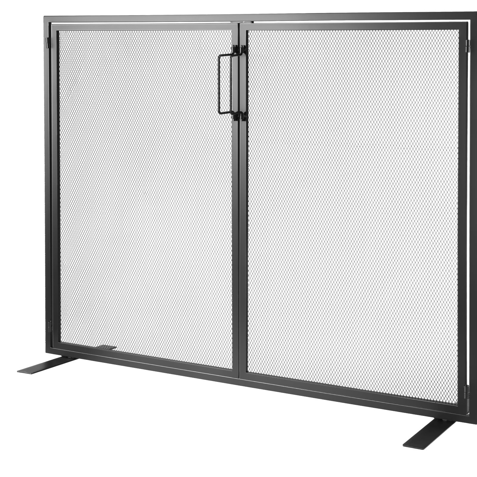 Funkenschutzgitter Für Kamine, 1-teilig Mit Tür, Robustes Eisengewebe, 990 X 780 Mm, Einfache Montage, Keine Befestigung Erforderlich, Moderne Dekoration Für Das Wohnzimmer.