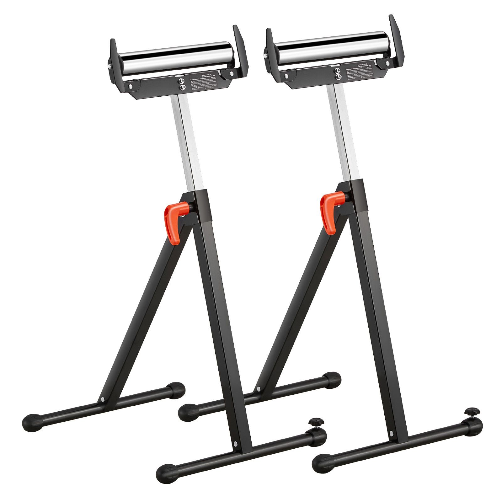 2-teilige Rollenhalterung, Tragkraft 113 Kg, Höhenverstellbar 686-1092 Mm, Verstärkte Klappkonstruktion Mit Poliertem Stahlkopf Und Kantenführungen