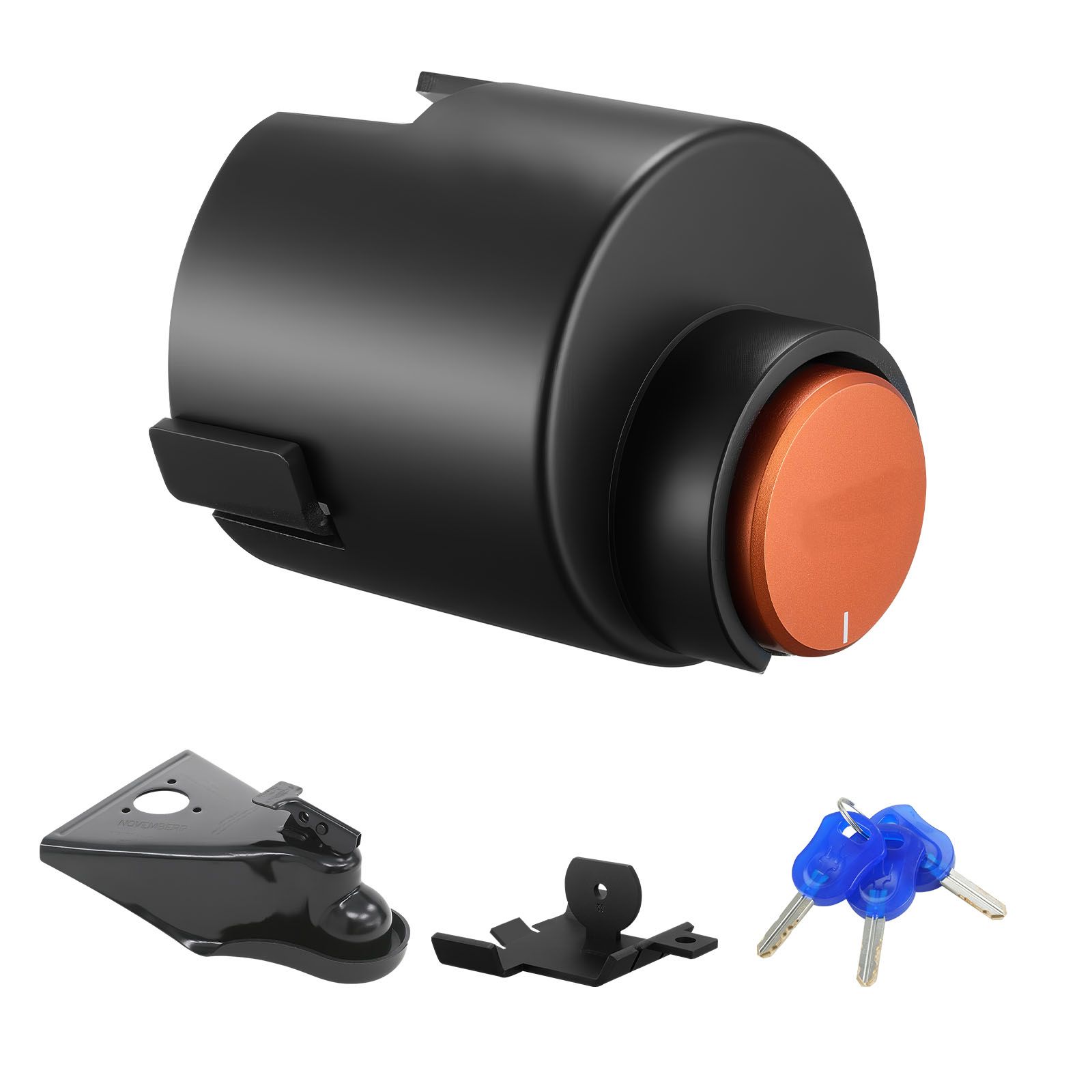 Anhängerkupplungsschloss, Kompatibel Mit 58,6 Mm, Robustes Schloss Mit 3 Schlüsseln, Sicherheitskettenschutz, Rostfrei Und Diebstahlsicher, Ideal Für Wohnwagen, Anhänger Und Boote.