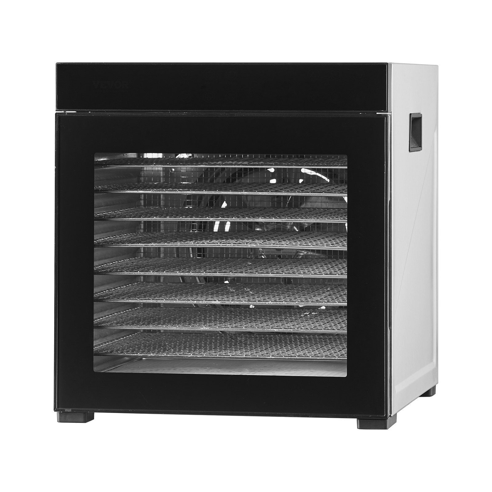 Dörrgerät Aus Edelstahl Mit 10 Einschüben, 1000 W, Einstellbarer Temperatur Und 24-stunden-timer Für Fleisch, Obst, Gemüse, Kräuter Und Hundeleckerlis.