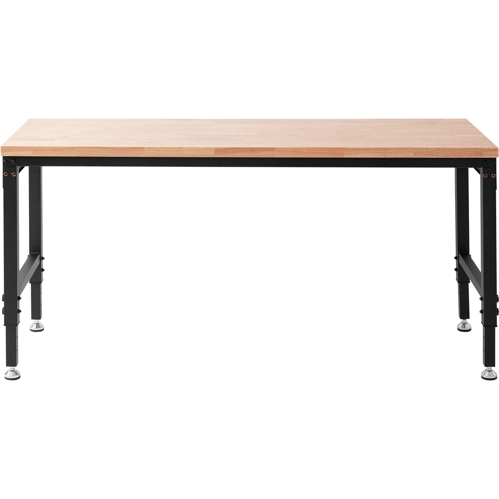Höhenverstellbarer Schreibtisch, 72" X 25" Große Holzplatte, Von 28" Bis 40", Maximale Belastung 3000 Lbs, Mit Steckdosen, Für Büro, Zuhause Oder Garage.