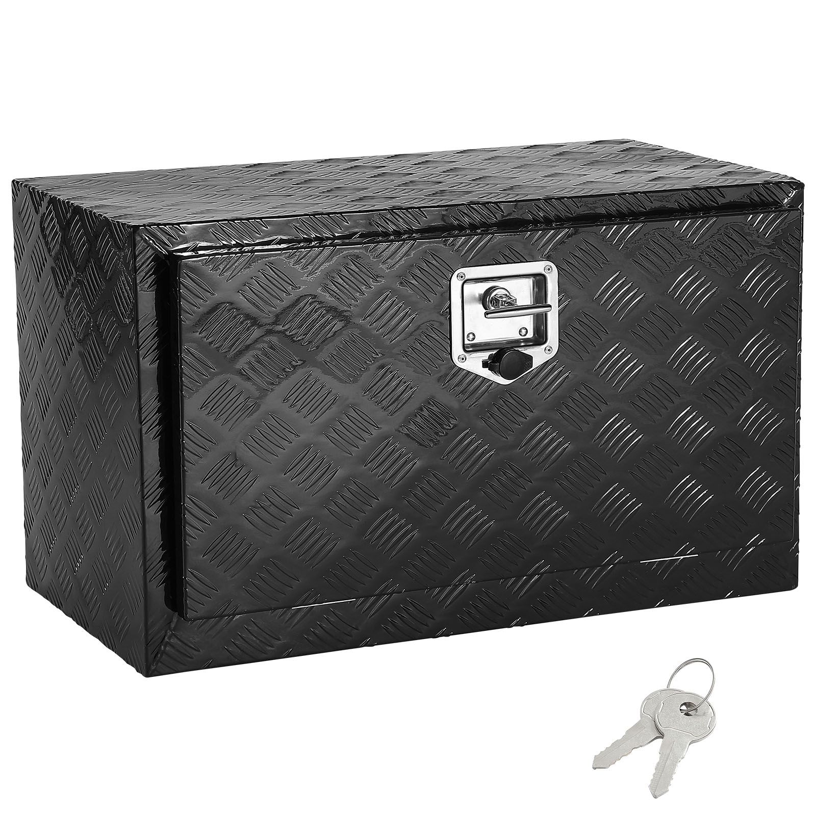 Unterflur-staukasten Für Lkw, 76x36x41 Cm, Robustes Aluminium Mit Riffelblech, Mit Schloss Und Schlüsseln, Wasserdicht, T-griff, Für Pickup, Transporter, Anhänger.