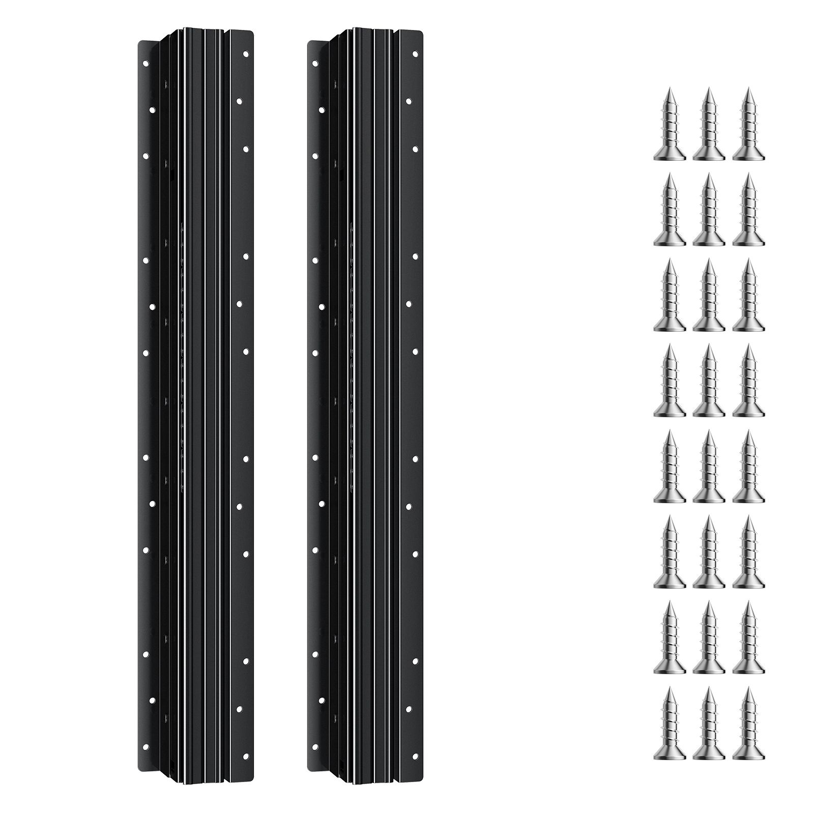 Unterflur-schubladenschienen, 60 Cm, Vollauszug Mit Kugellager, Tragkraft 118 Kg, Schwerlastschienen Für Schränke, Schwarz.