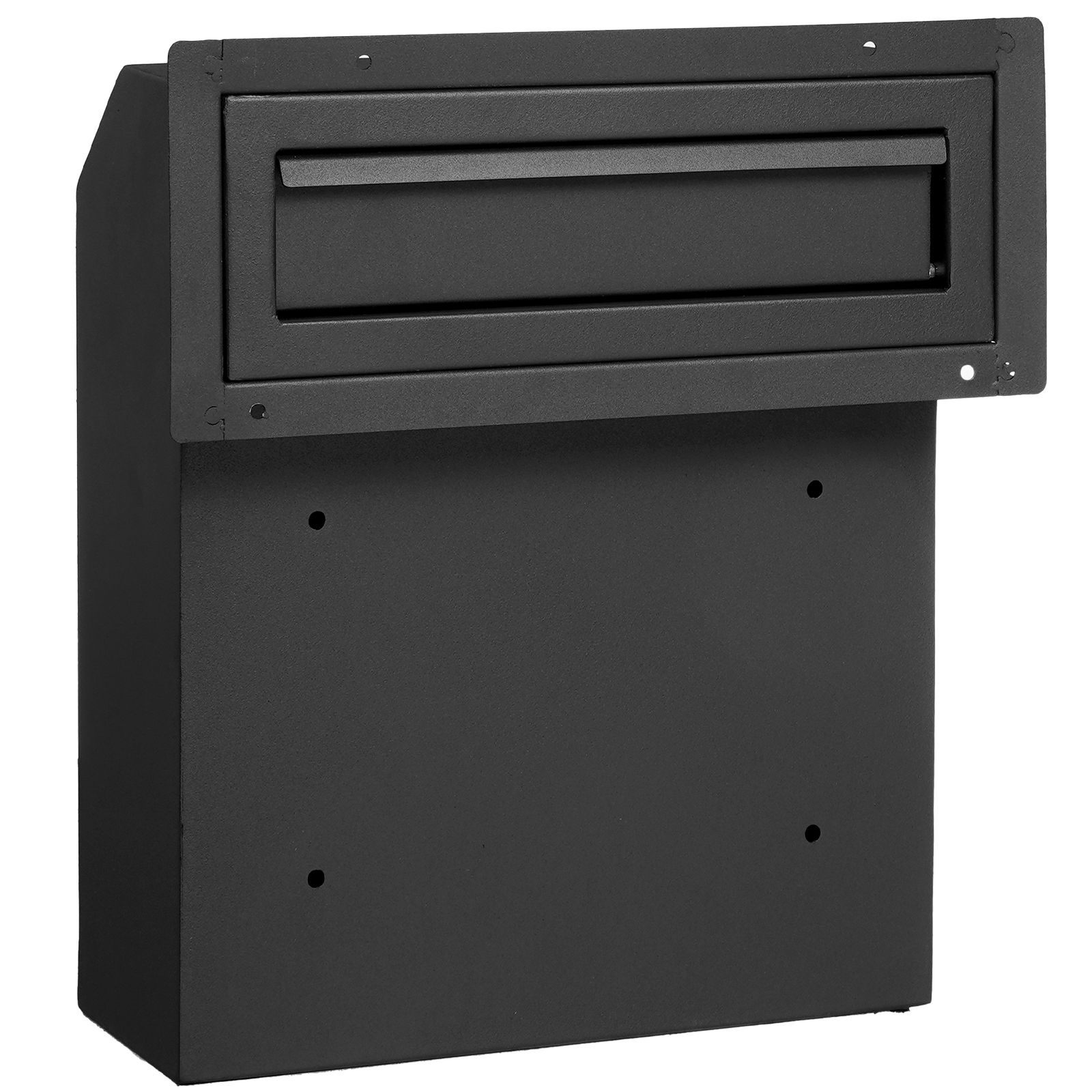 Robuster Briefkasten Aus Stahl, 12-zoll-zahlenschloss, Schwarz, Für Sichere Postzustellung.