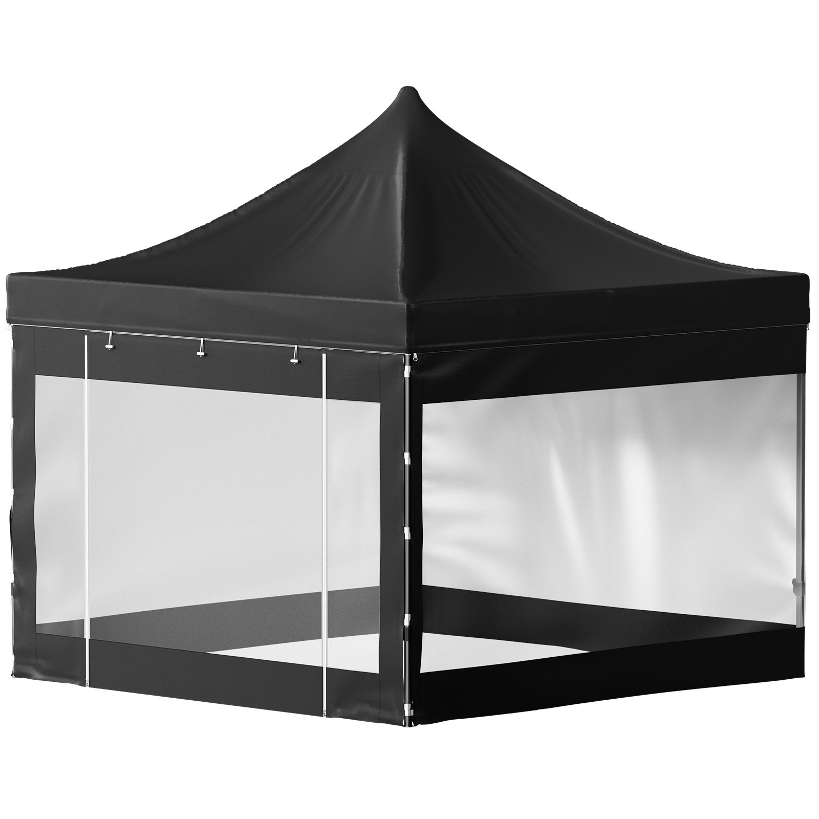 Zusammenklappbares Gartenzelt (3x3 M), Überdachung Mit Abnehmbaren Seitenwänden, Uv-schutz Und Wasserdicht, Inklusive Tragetasche Mit Rollen, Ideal Für Partys Und Den Einsatz Im Freien.