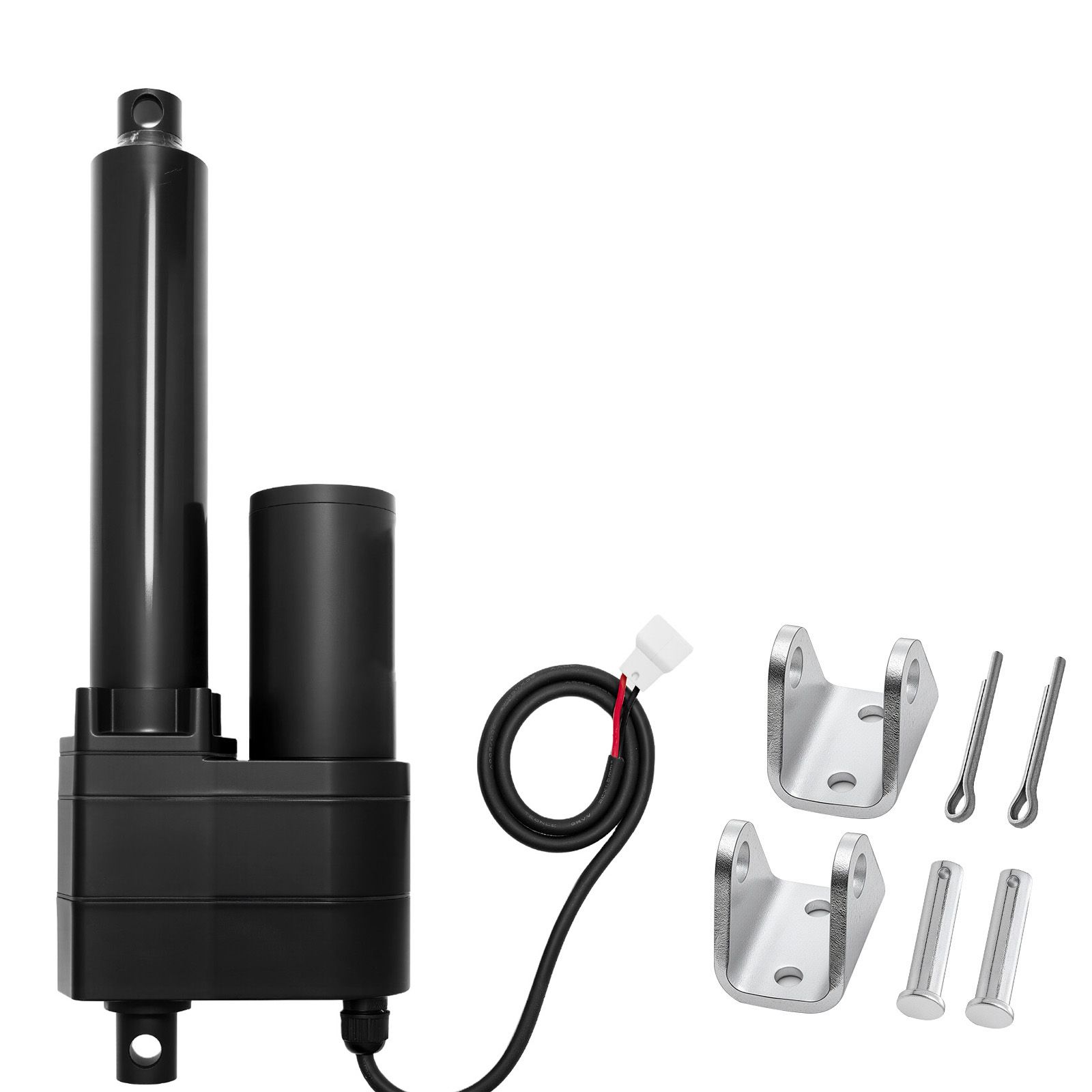 Elektrischer 12-v-stellantrieb, 150 Mm Hub, 9000 N Kraft, Schutzart Ip65, Geschwindigkeit 5 Mm/s, Mit Montagehalterungen Für Industriemaschinen Und Schwerlasthebesysteme.