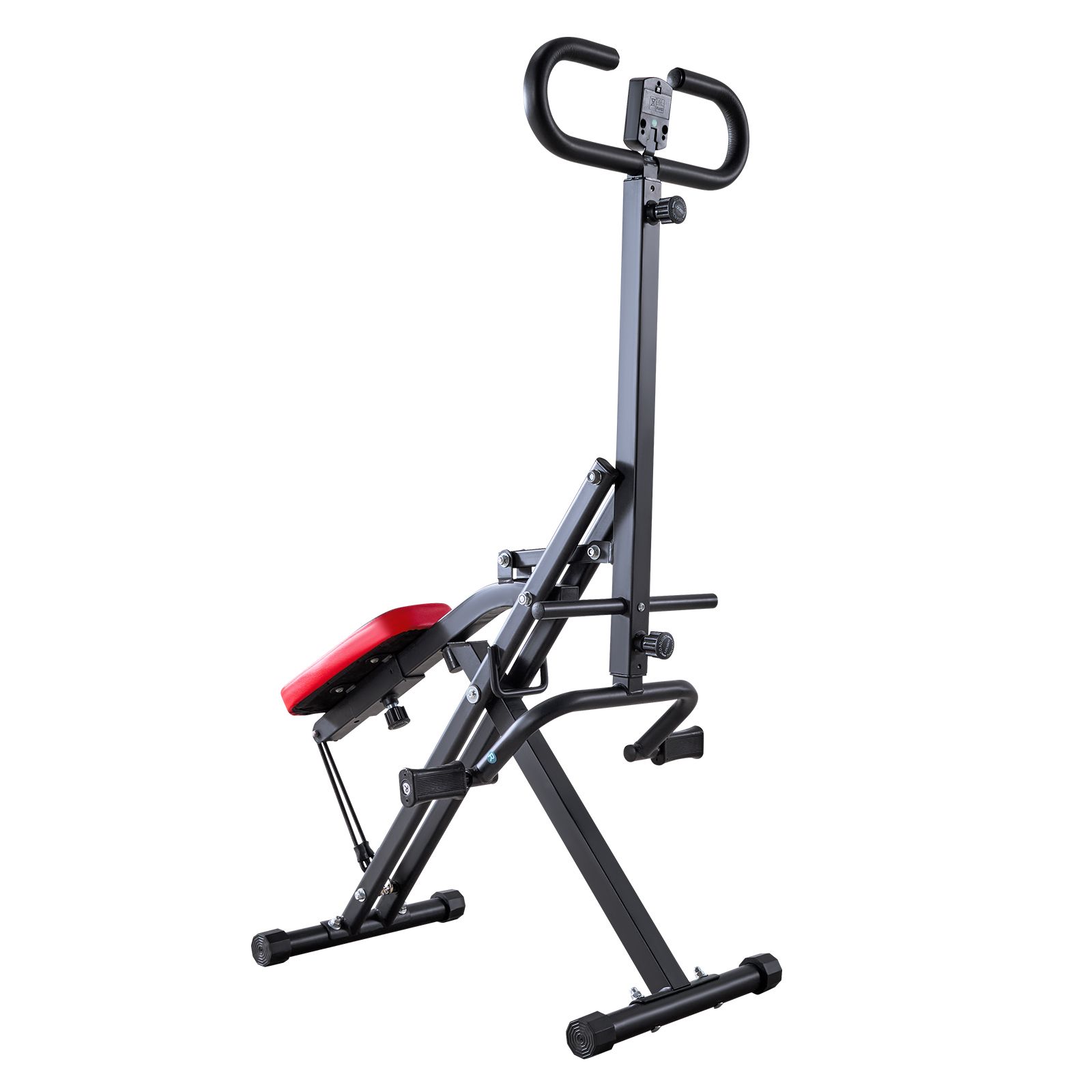 Zusammenklappbare Kniebeugenmaschine Für Den Heimgebrauch, Mit 2 Widerstandsbändern Für Gesäß- Und Beintraining, Einfache Montage, Schwarz