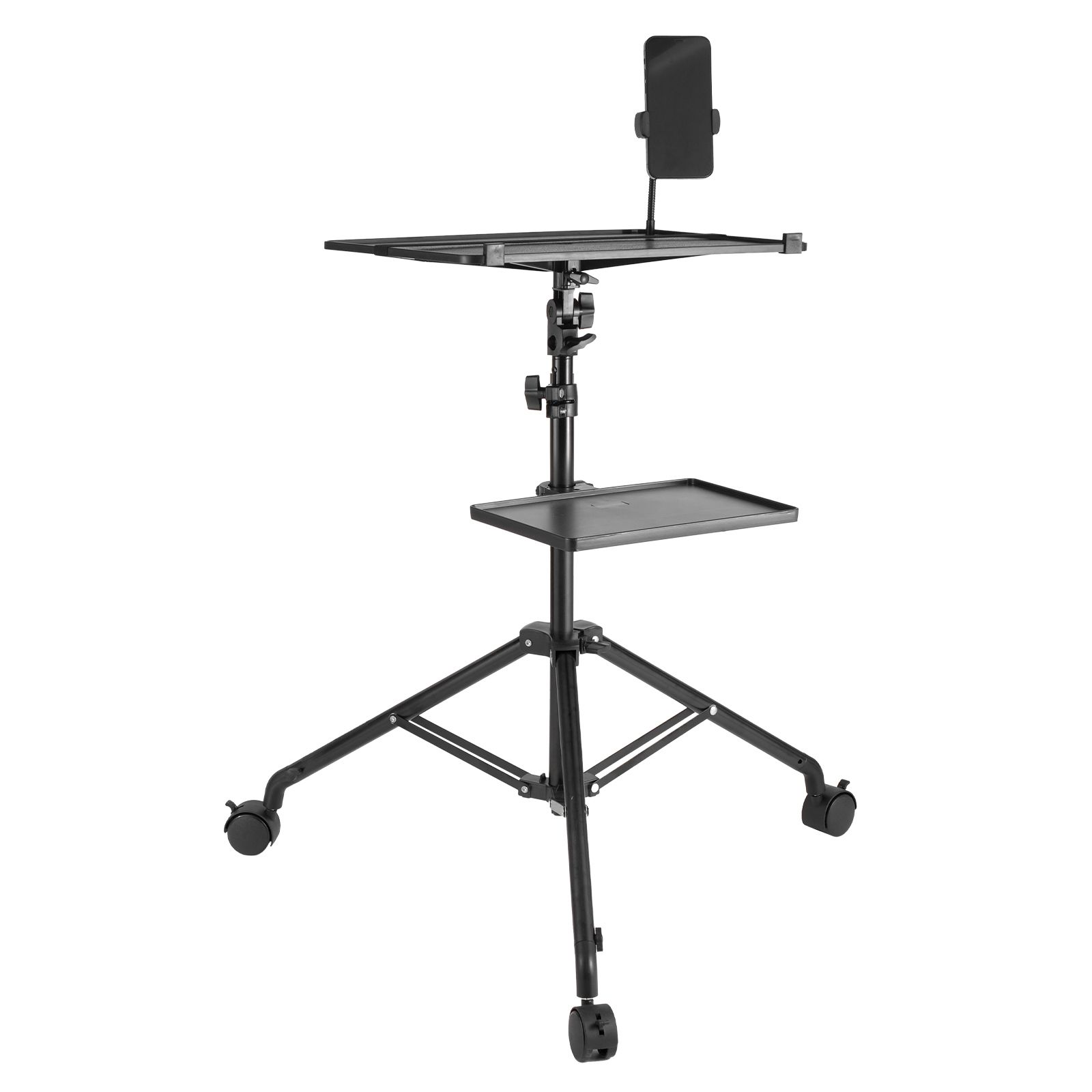 Stativ Für Projektor Und Laptop, Höhenverstellbar Von 79,5 Bis 171 Cm, Mit 2 Ablagen Und Flexibler Handyhalterung, Für Outdoor-kino, Zuhause, Büro Oder Studio