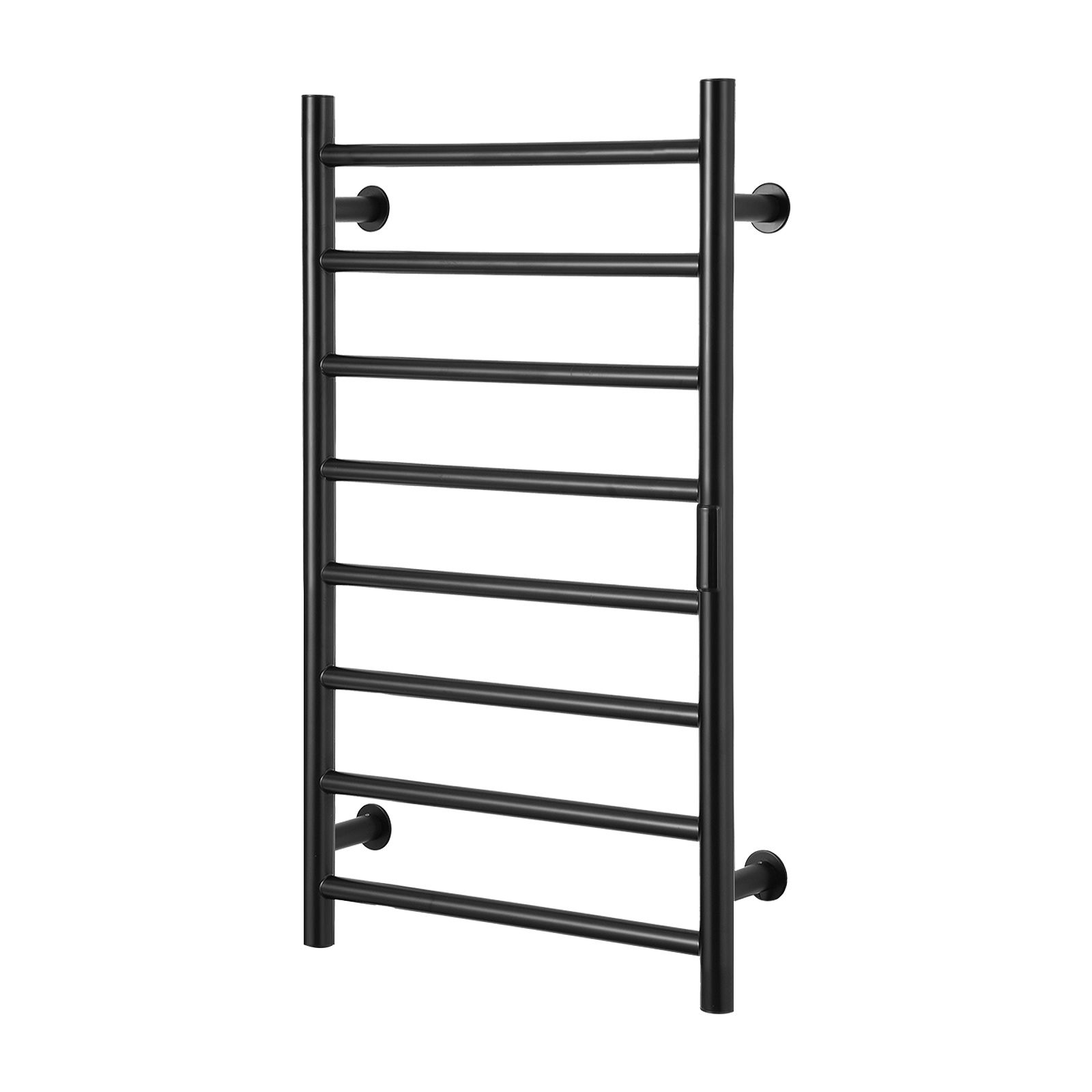 Wandmontierter Handtuchwärmer Mit 8 Heizstäben, Für Badezimmer, Ipx5, Timer Und Led-anzeige, 5 Temperaturstufen, Schwarz.