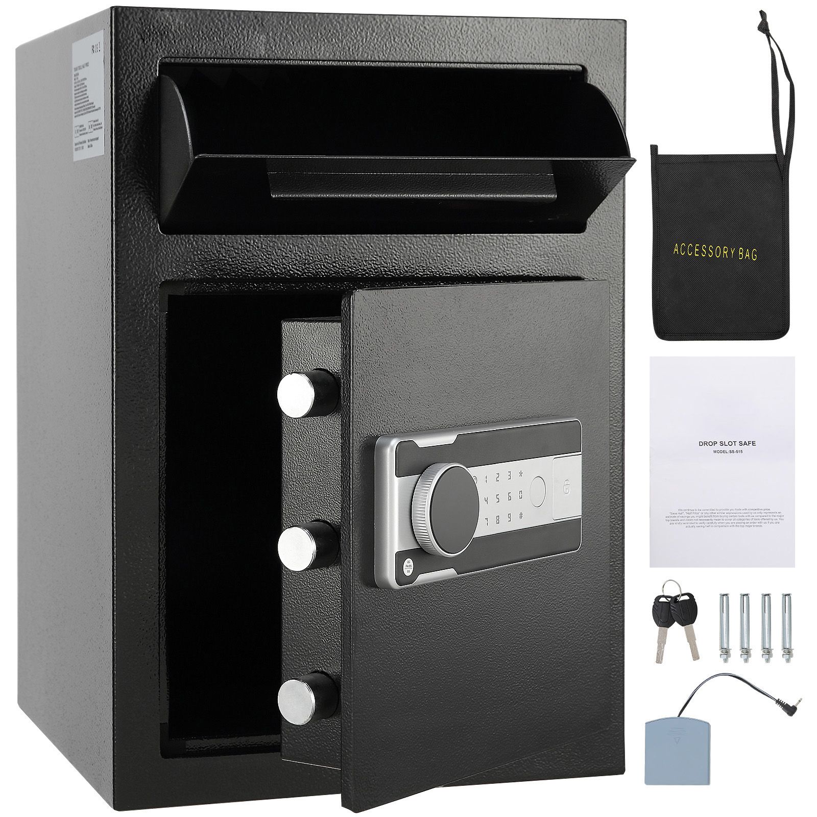 2,5 Kubikfuß Großer Tresor, Elektronisches Zahlenschloss, Einwurfschlitz, 2 Ersatzschlüssel, 51,5 X 35,5 X 35,5 Cm, Für Bargeld, Post, Hotel, Büro.