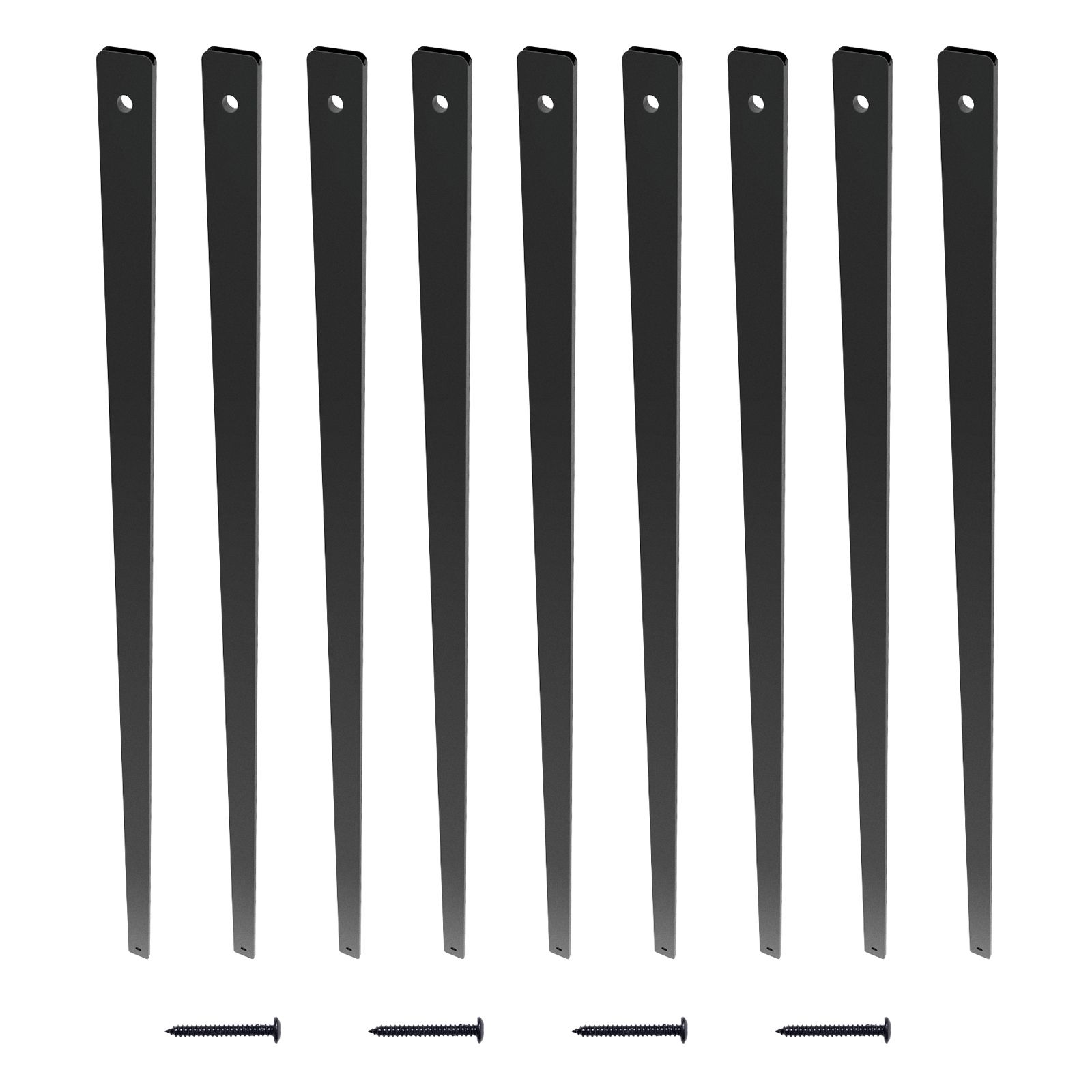Treppengeländer Aus Aluminium, 38'' X 1'', 72-teilig Mit Schrauben, Seidenmatte Schwarze Oberfläche, Klassisches Design Für Terrasse Und Veranda.
