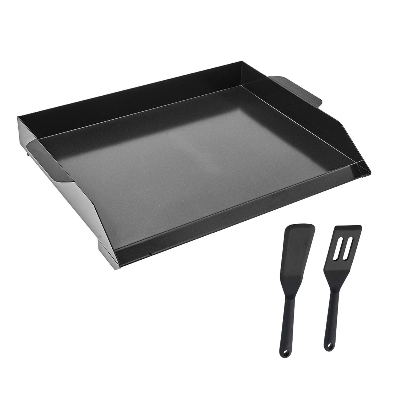 22 X 16 Zoll Große Rechteckige Kochplatte Aus Kohlenstoffstahl – Für Gasgrill, Teppanyaki, Camping Und Partys, Schwarz