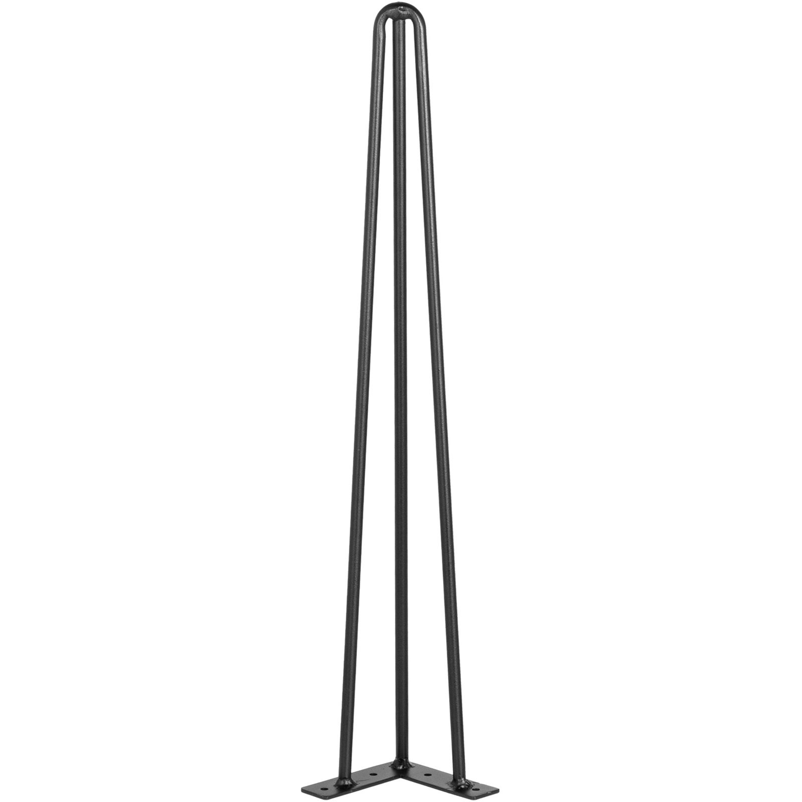 45,7 Cm Lange Haarnadel-tischbeine, 4er-set, Schwarz, Tragkraft Je 99,8 Kg, Kohlenstoffstahl, 3 Streben, Für Büro, Bank, Couchtisch, Stuhl, Diy, Robust.
