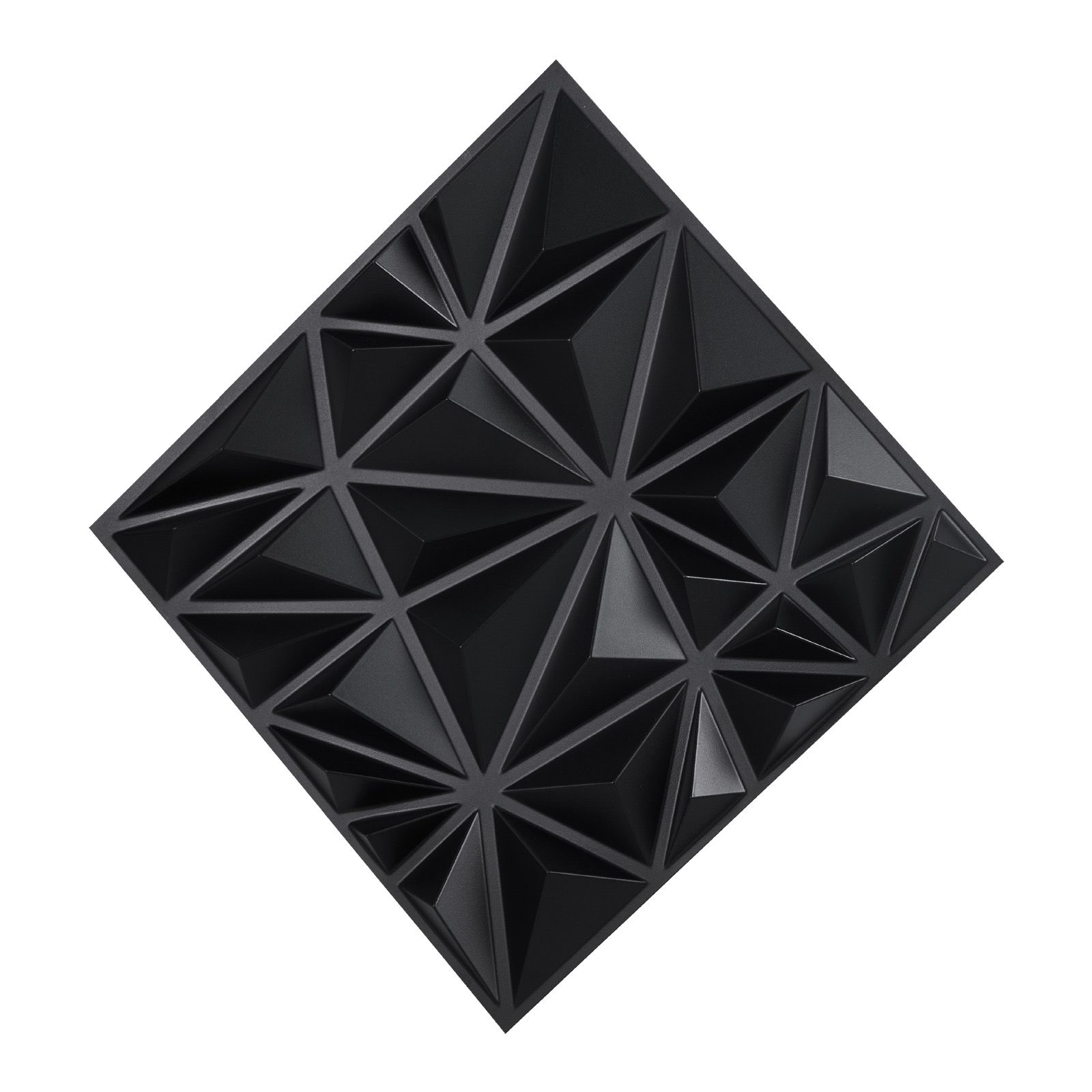 3d-pvc-wandpaneele, 33 Stück À 30 X 30 Cm, Modernes Mattes Schwarz-diamant-design, Innendekoration Für Wohnzimmer, Schlafzimmer, Decke, Abdeckung 2,97 M²