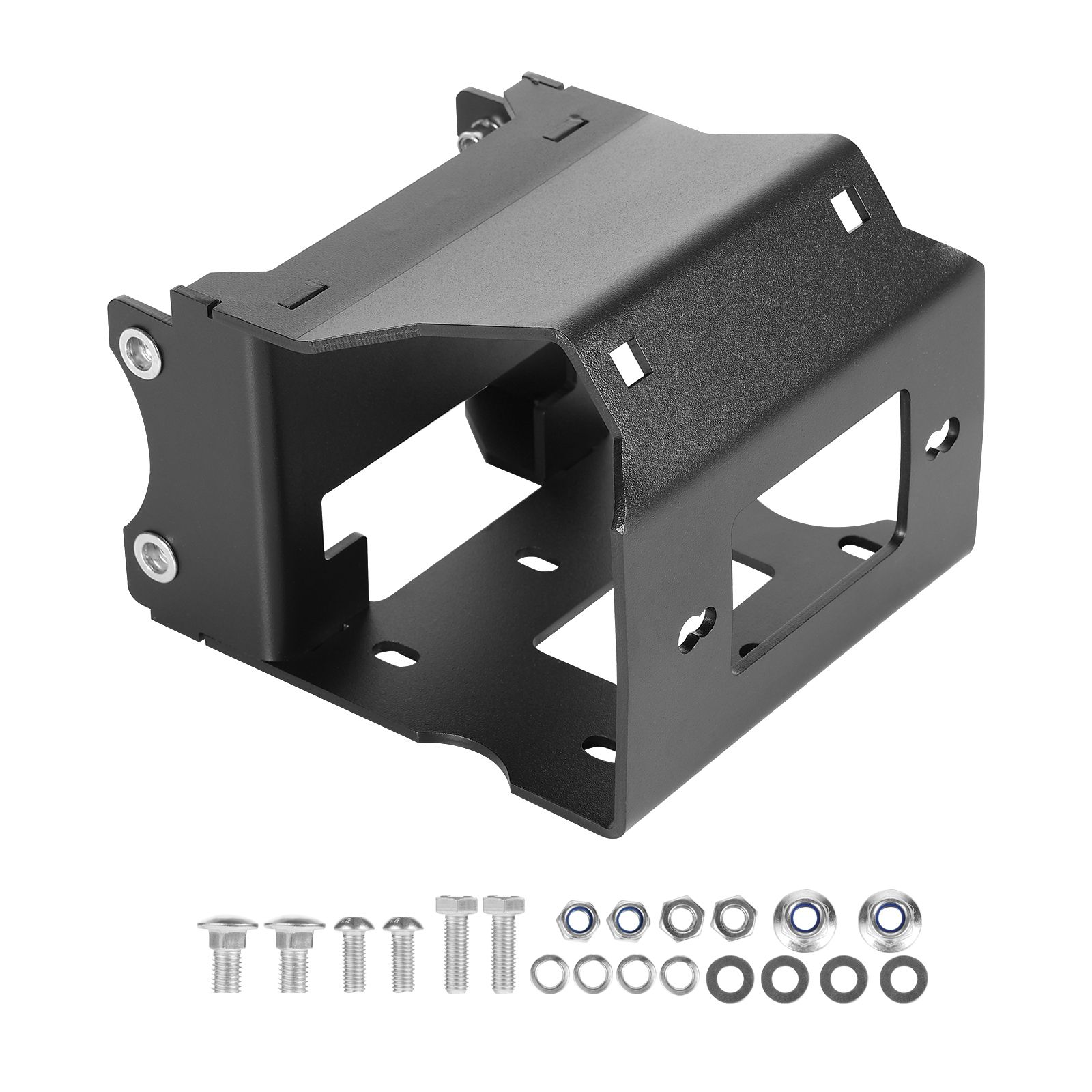 Seilwindenhalterung, Tragfähigkeit 907-1633 Kg, Anhängerkupplung Für Polaris Sportsman (ab 2009), Lackierter Stahl, 2 Löcher, Für Notfälle.