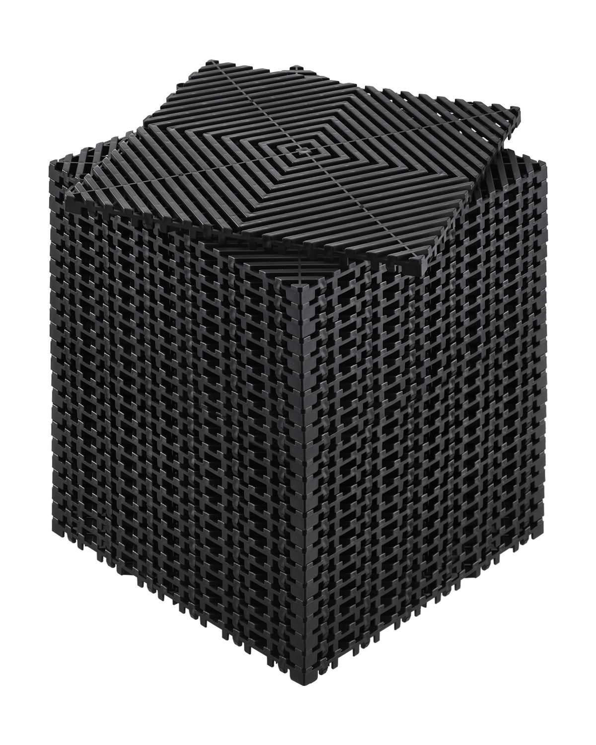 12'x12' (ca. 3,66 M X 3,66 M) Große, Ineinandergreifende Drainagematte, 24-teilig, Modulare, Rutschfeste Schwarze Pp-pads Für Garage, Garten, Küche Und Außenbereich