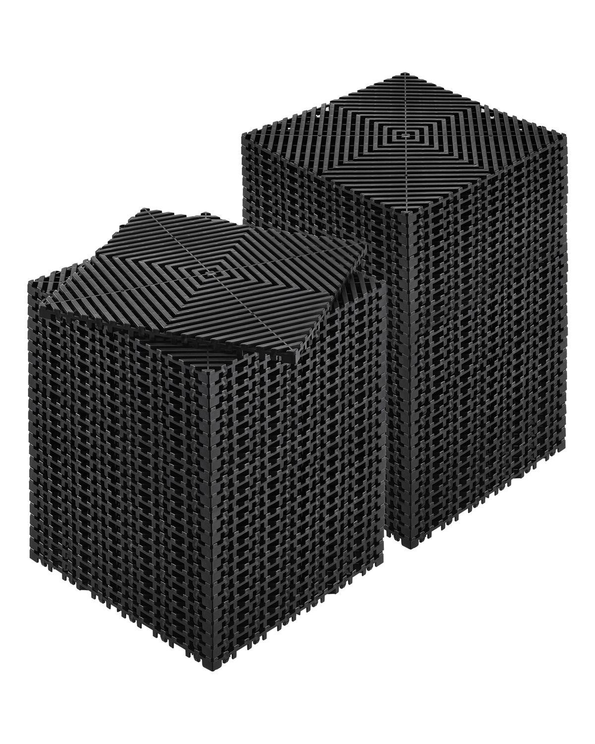 Drainagematte 12'x12' (3,66 M X 3,66 M), Ineinandergreifend, 55-teilig, Rutschfest, Pp, Garage, Garten, Küche, Außenbereich