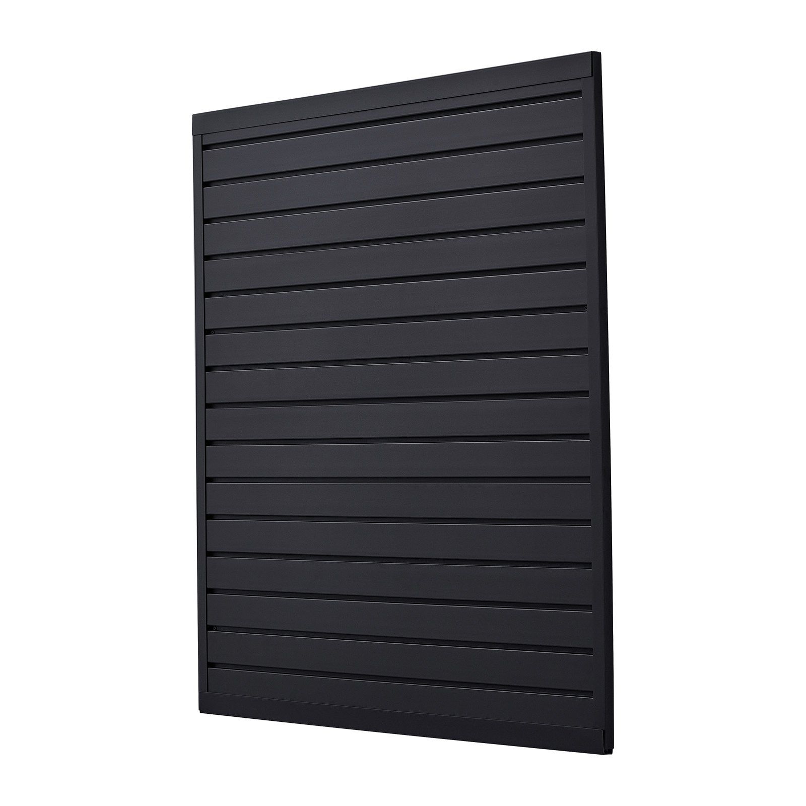 4x4 Fuß Große Pvc-lamellenwandpaneele, Schwarzes Modulares Design, Einfache Montage, Steckverbindung, Individuell Zuschneidbar, Ideal Für Lagerung Und Präsentation.