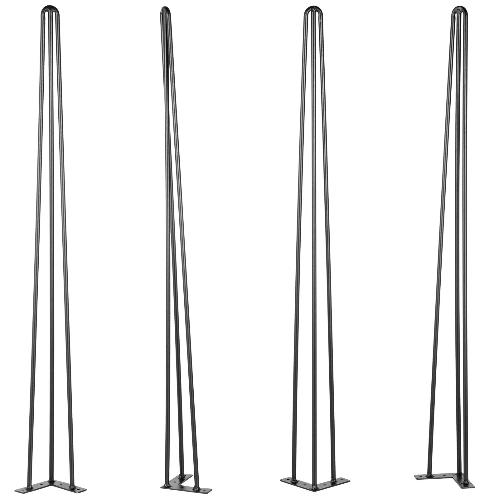 76,2 Cm Lange Haarnadel-tischbeine, Schwarz, 4er-set, Tragkraft Je 99,8 Kg, Kohlenstoffstahl, Für Büro, Werkbank, Esstisch, Diy.