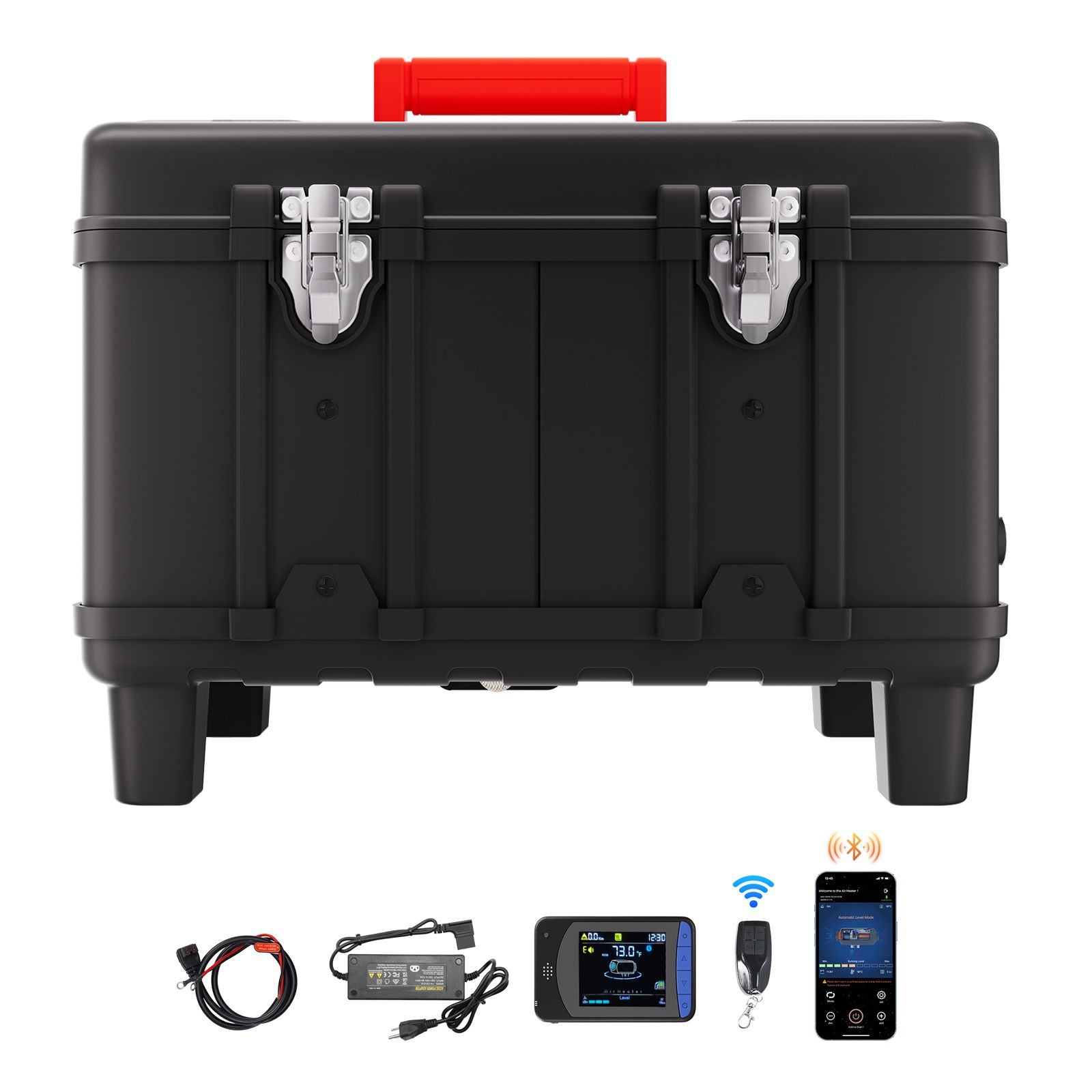 5-8 Kw 12 V/24 V Dieselheizung, All-in-one-lufterhitzer, Bluetooth-steuerung, Fernbedienung Und Display, Co-alarm, Tragbare Schnellheizung Für Fahrzeuge Und Garagen