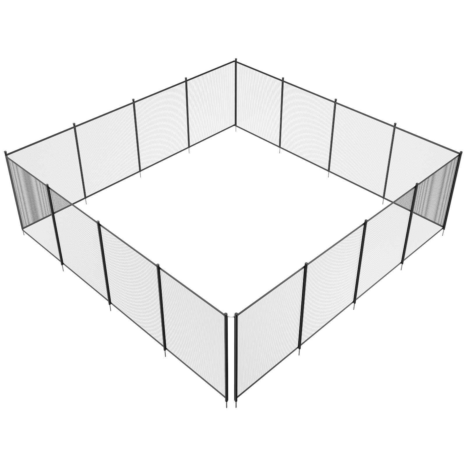 Abnehmbarer Poolzaun 1,2 X 14,6 M, Sicherheitsbarriere Für Eingelassene Außenpools