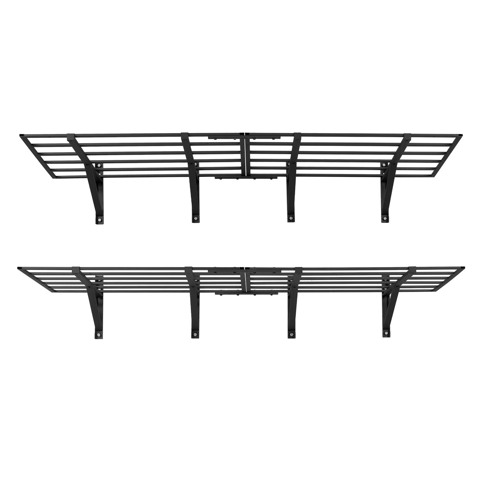 2-stöckiges Garagenwandregal, Robuster Stahl, 4 Paneele 610 X 914 Mm, Tragkraft 725 Kg, Schwarz