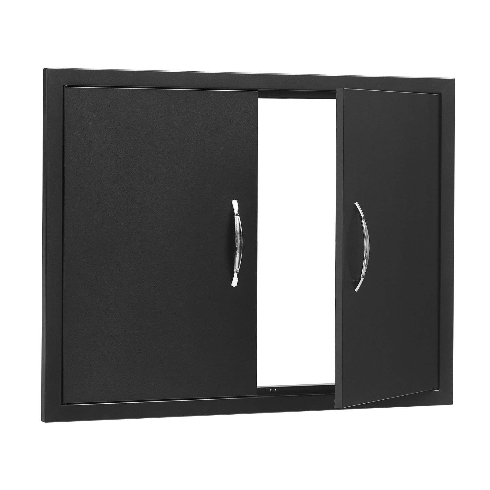 Zugangstür Für Grillplatz 788x610 Mm, Doppeltür Für Außenkochinsel, Flächenbündig, Mit Griffen, Für Grillstation Und Außenschrank.