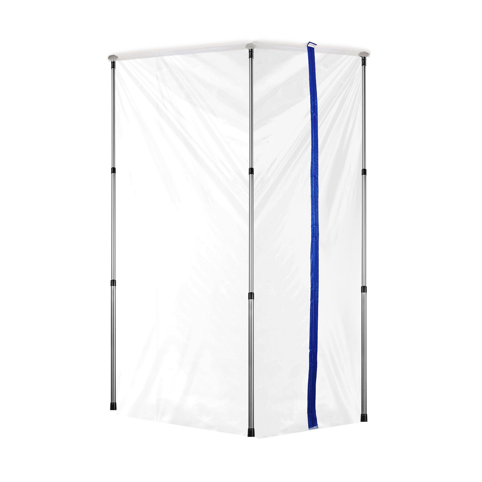 Staubschutzpfosten, 304,8 Cm, System Mit 4 Teleskoppfosten, Magnetverschluss, Tragetasche Und Kunststofffolie 999,7 X 399,9 Cm, Für Innenausbau Und Malerarbeiten