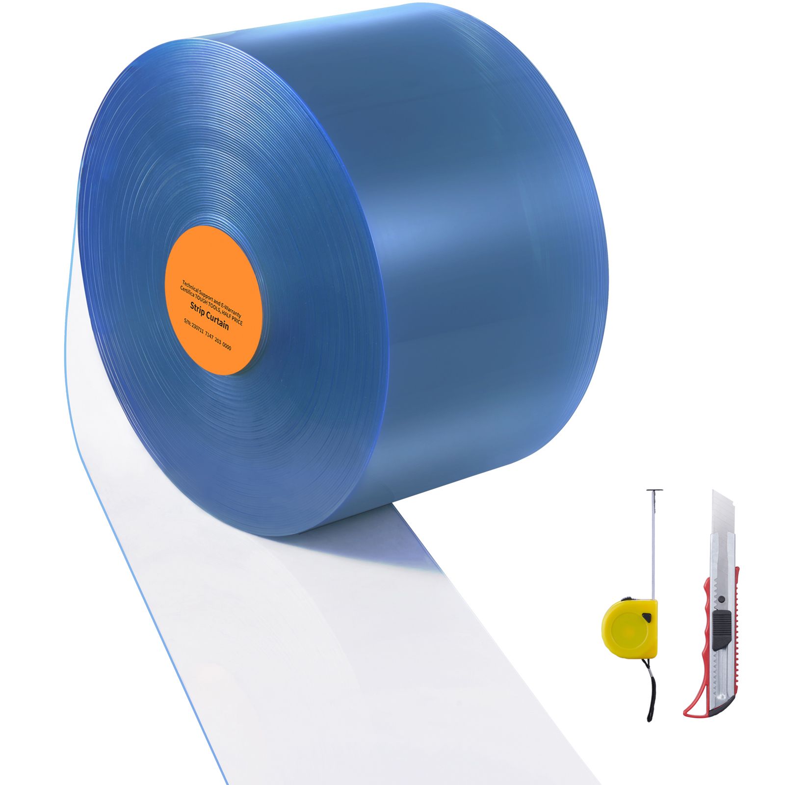 Transparenter Pvc-lamellenvorhang, 499,7 Cm X 20,3 Cm, Rolle Für Kühlräume