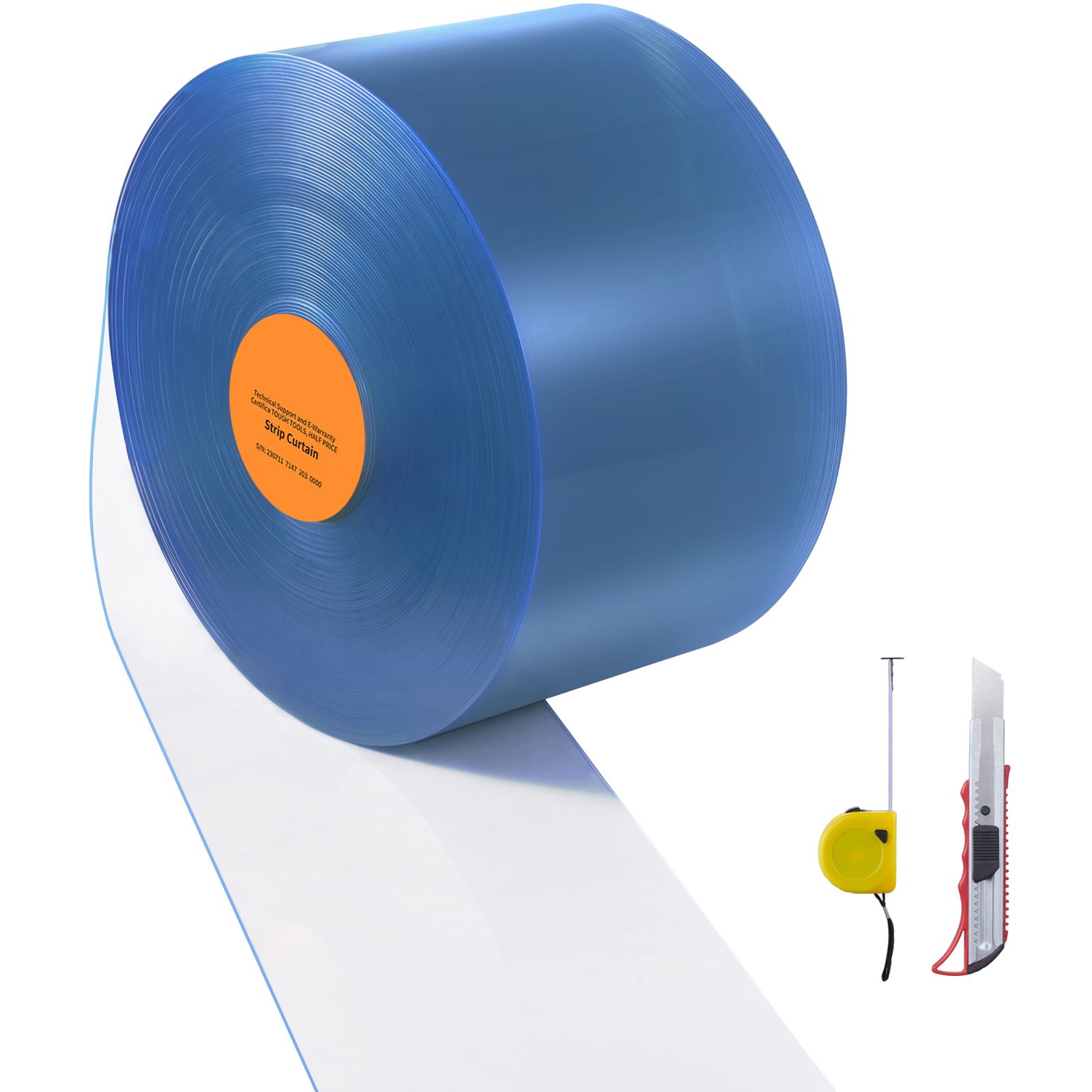 Pvc-streifenvorhang 2499,4 Cm × 30,5 Cm, Transparente Rolle Für Kühlräume