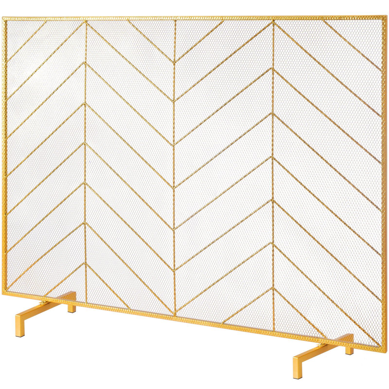 Funkenschutzgitter Für Kamine, Einteilig, Robustes Eisengewebe, 980 (l) X 758 (h) Mm, Einfache Montage, Freistehend, Moderne Wohnzimmerdekoration.