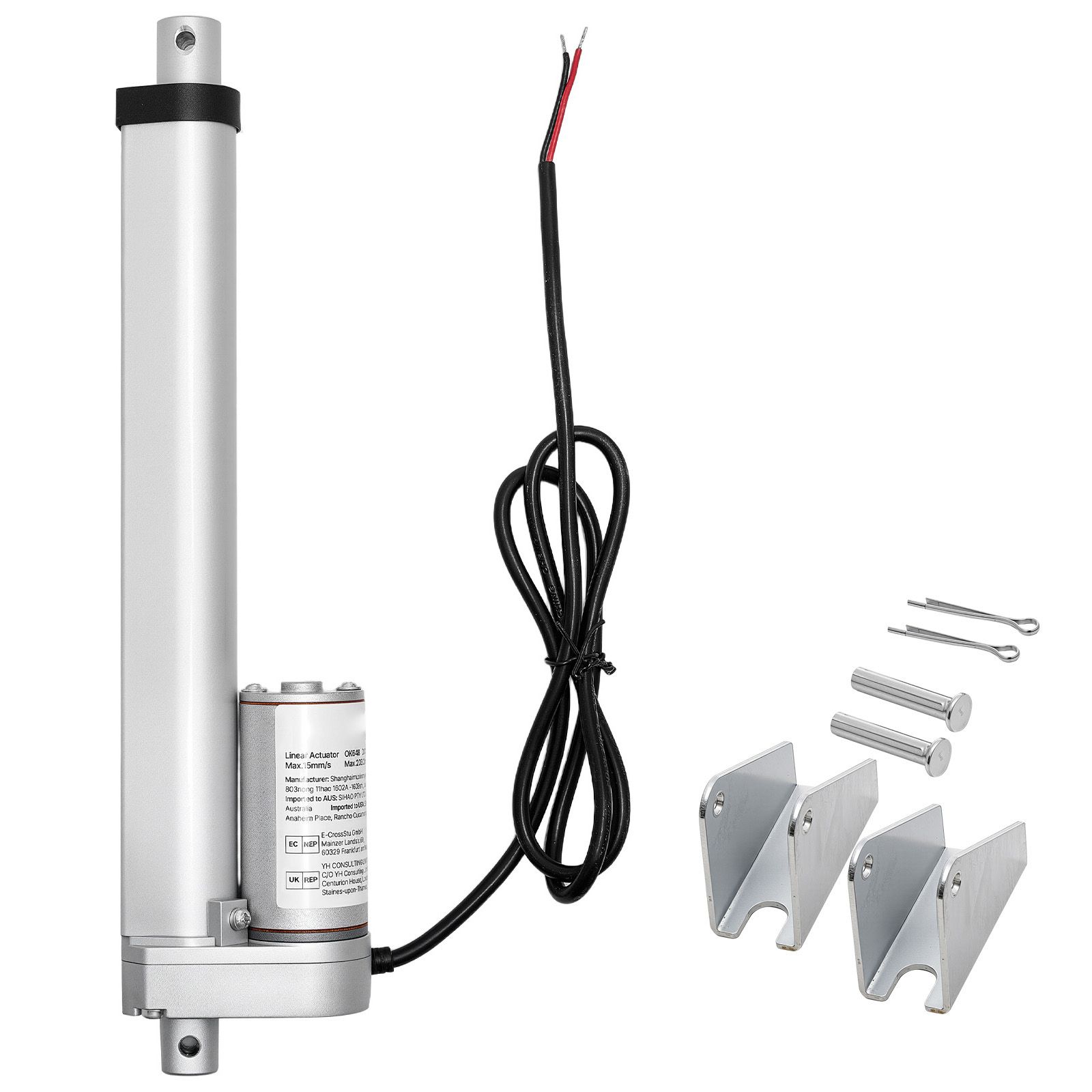 12-v-linearantrieb, 101,6 Mm Hub, 15 Mm/s Geschwindigkeit, 1000 N Kraft, Schutzart Ip54, Mit Montagehalterung Für Schreibtisch, Stuhl, Fensteröffnung