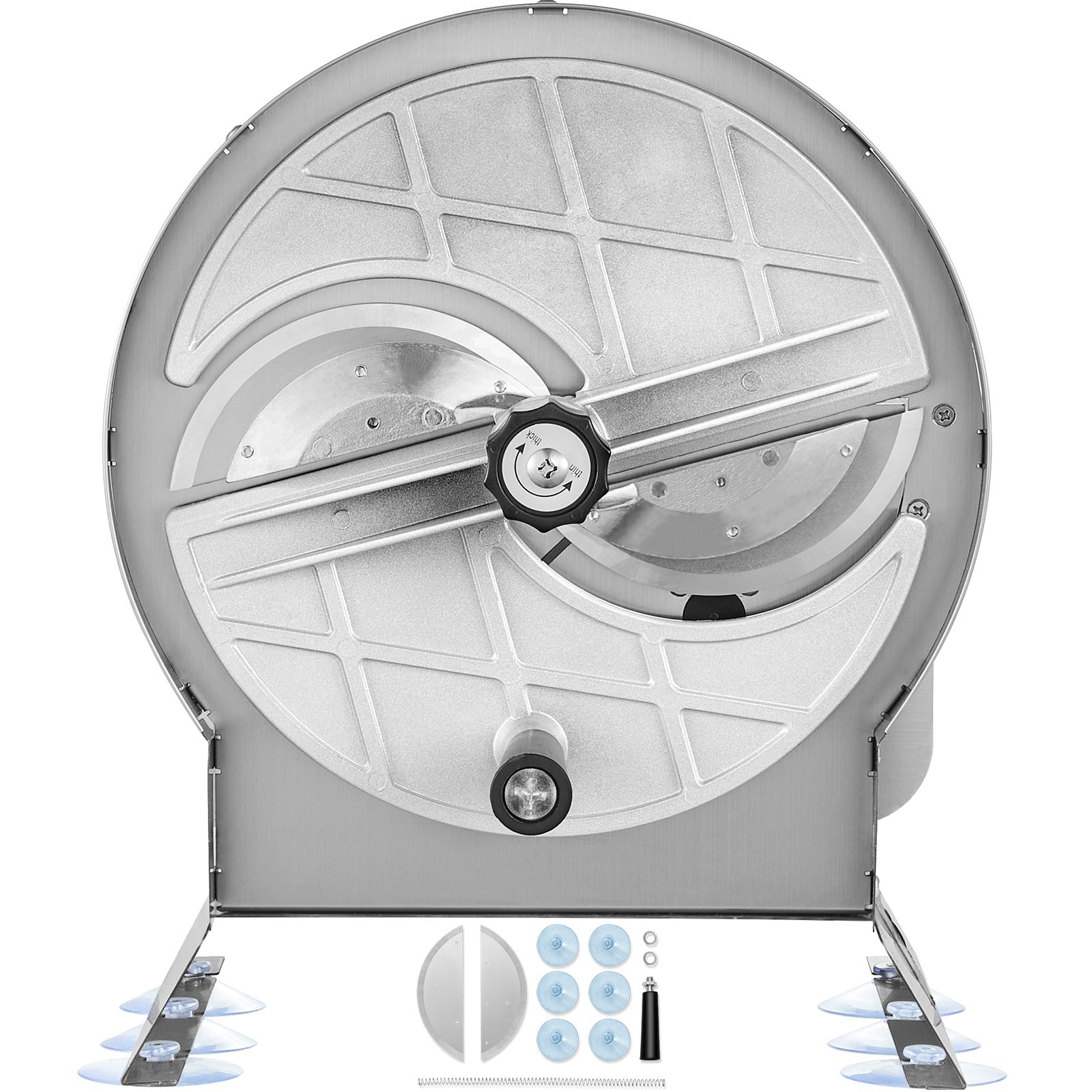 Manueller Gemüse- Und Obstschneider, Einstellbare Schnittstärke 0-12 Mm, Edelstahl-lebensmittelschneider Mit 2 Ersatzklingen, Für Kartoffeln, Gurken, Zitronen Und Tomaten.