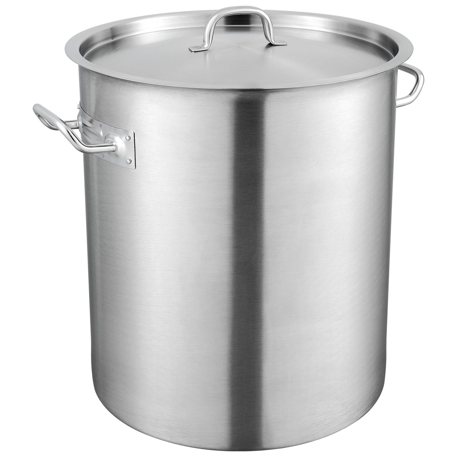 Edelstahl-kochtopf, 39,7 L, Großer Mehrzwecktopf Mit Deckel Und Griffen, Polierte Oberfläche, Robust Und Für Den Professionellen Einsatz Geeignet, Ideal Für Große Gruppen Und Veranstaltungen. (128 Zei