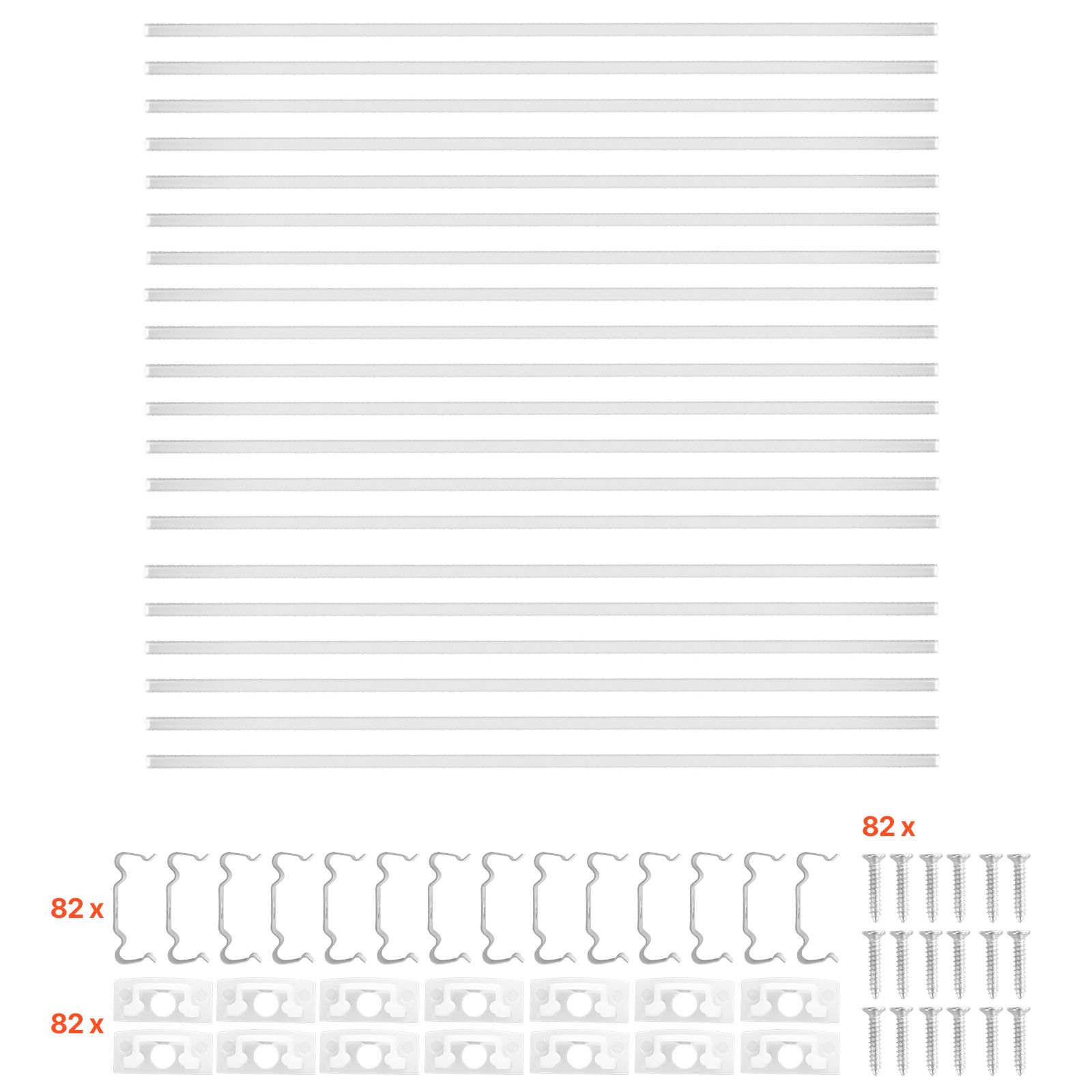 Packung Mit 20 U-förmigen Led-profilen Aus Aluminium, 2 M Lang, Mit Milchiger Abdeckung, Endkappen Und Befestigungsclips, Einfache Montage Für Die Unterbaubeleuchtung