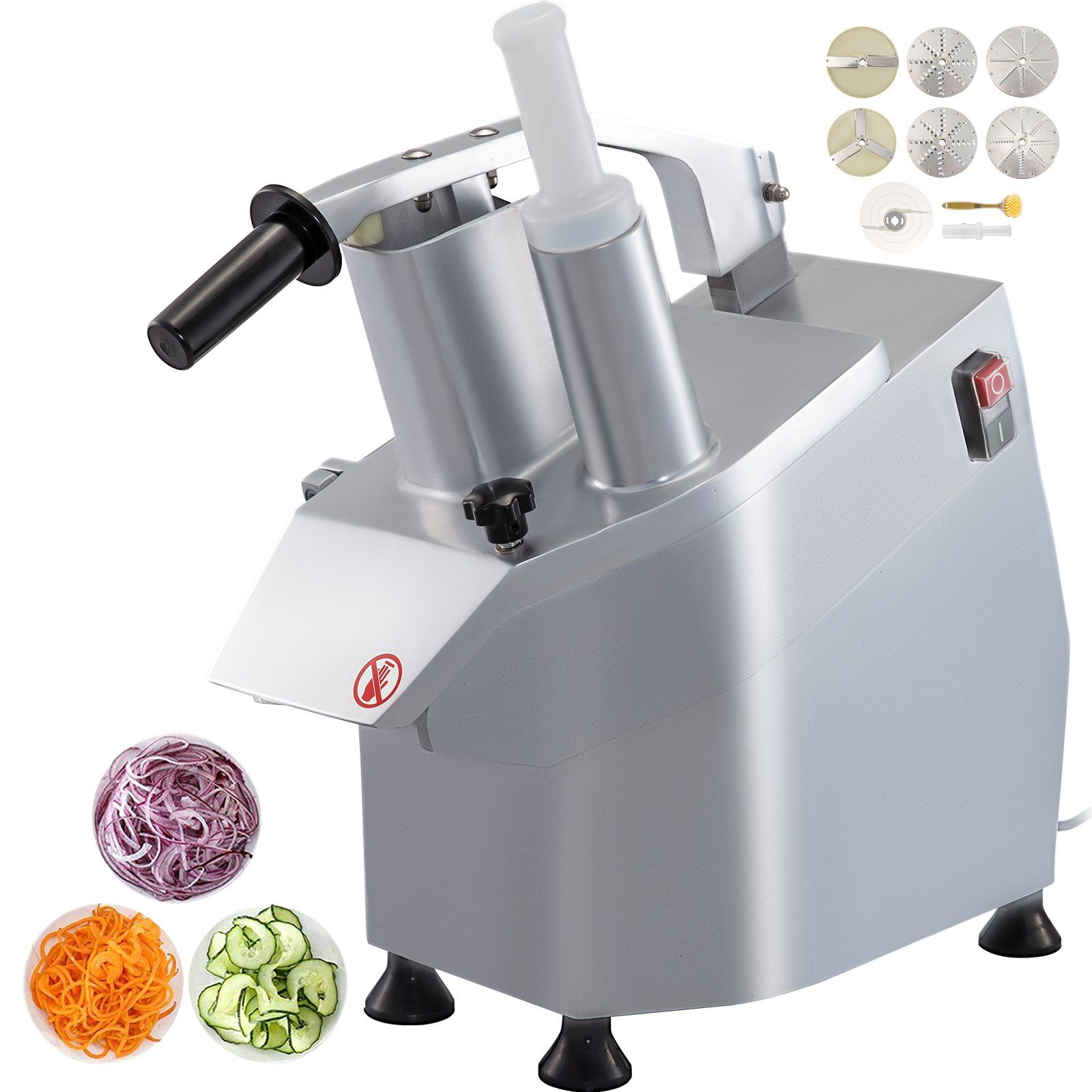 Jkc-300 Elektrischer Gemüseschneider, 550 W, 6 Schneidscheiben, Edelstahl Und Aluminiumlegierung, Vielseitiger Küchenhelfer.