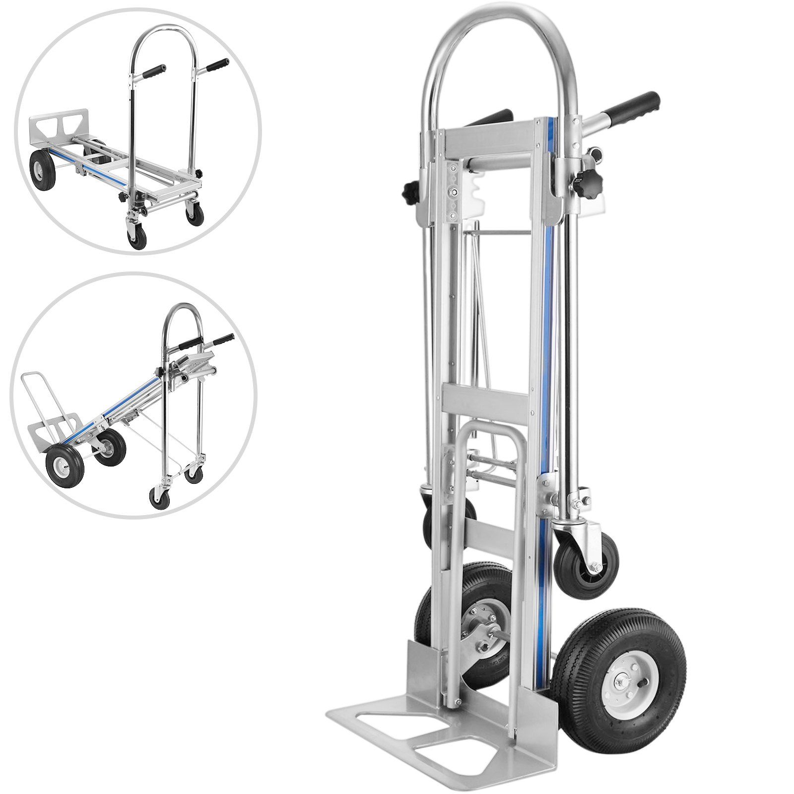 Robuster Und Praktischer 3-in-1-transportwagen Aus Aluminium Zum Zusammenklappen Für Schwere Lasten.