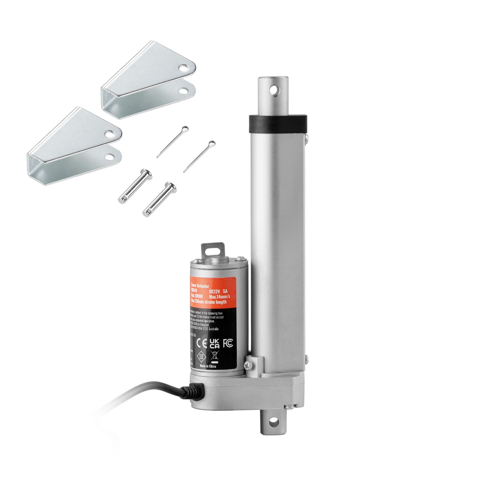 12-v-elektroantrieb, 10,2 Cm Hub, 1500 N Last (149,7 Kg), 0,5 Cm/s Geschwindigkeit, Schutzart Ip54.
