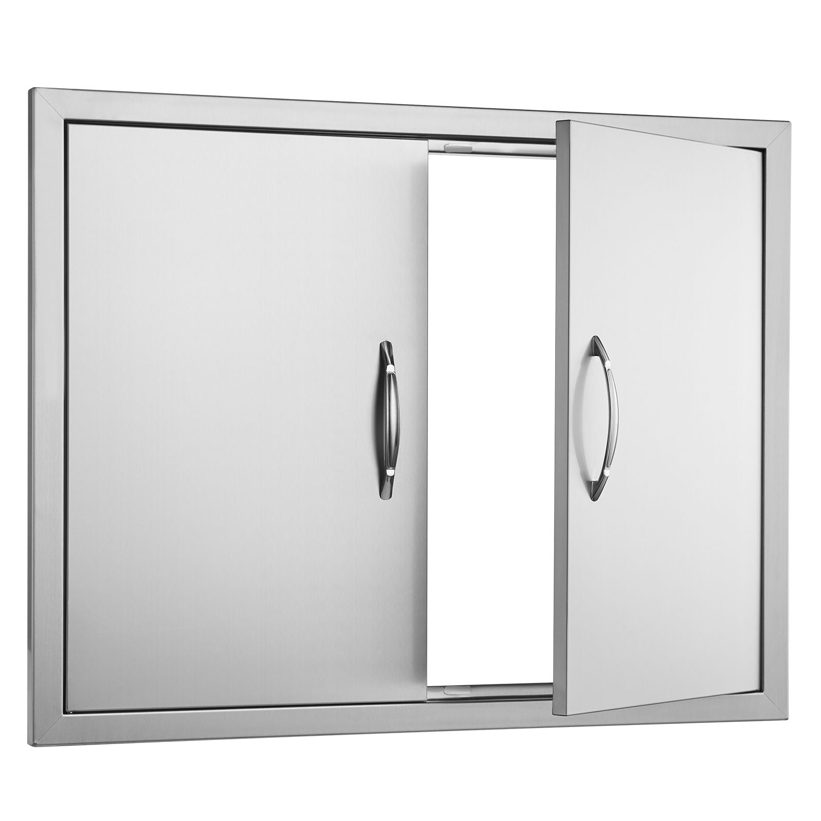 Außengrillküchentür 787 X 609 Mm, Edelstahl, Doppel-vertikalventil Mit Griffen Und Haken, Für Grillinsel Und Grillstation